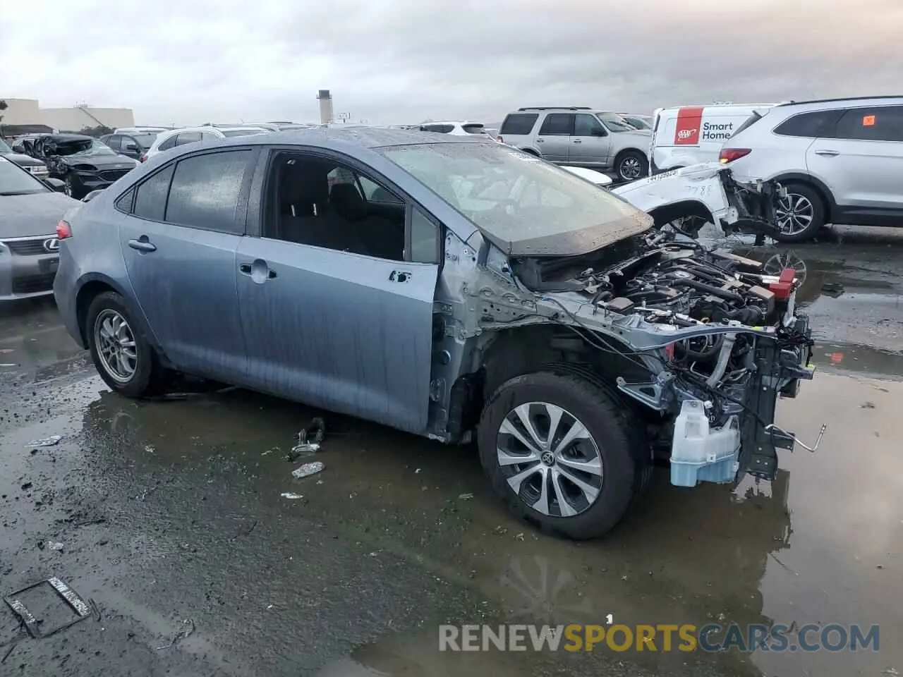 4 fotografías del automóvil dañado JTDEAMDE1MJ005868 TOYOTA COROLLA 2021