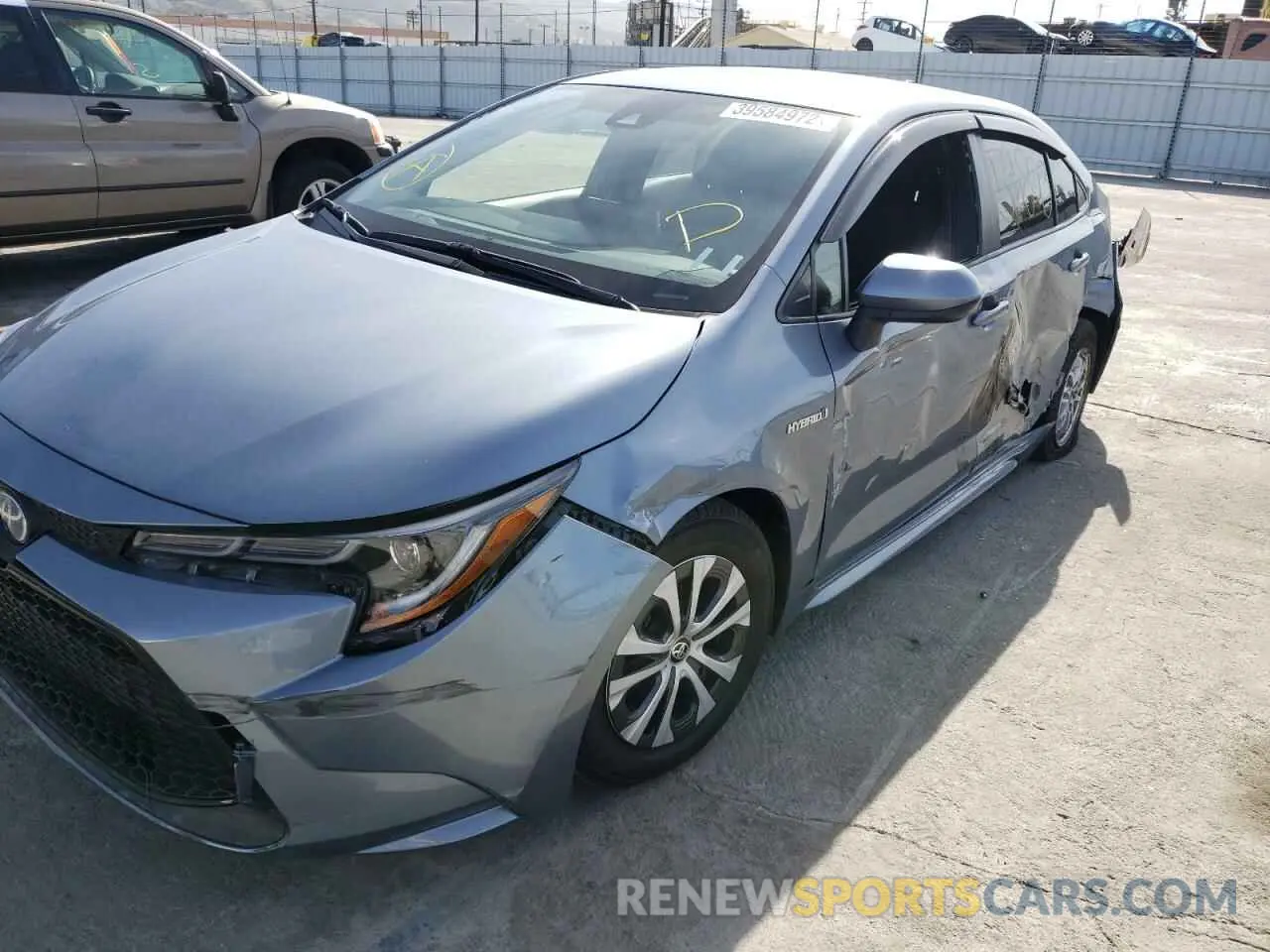 9 fotografías del automóvil dañado JTDEAMDE1MJ009144 TOYOTA COROLLA 2021