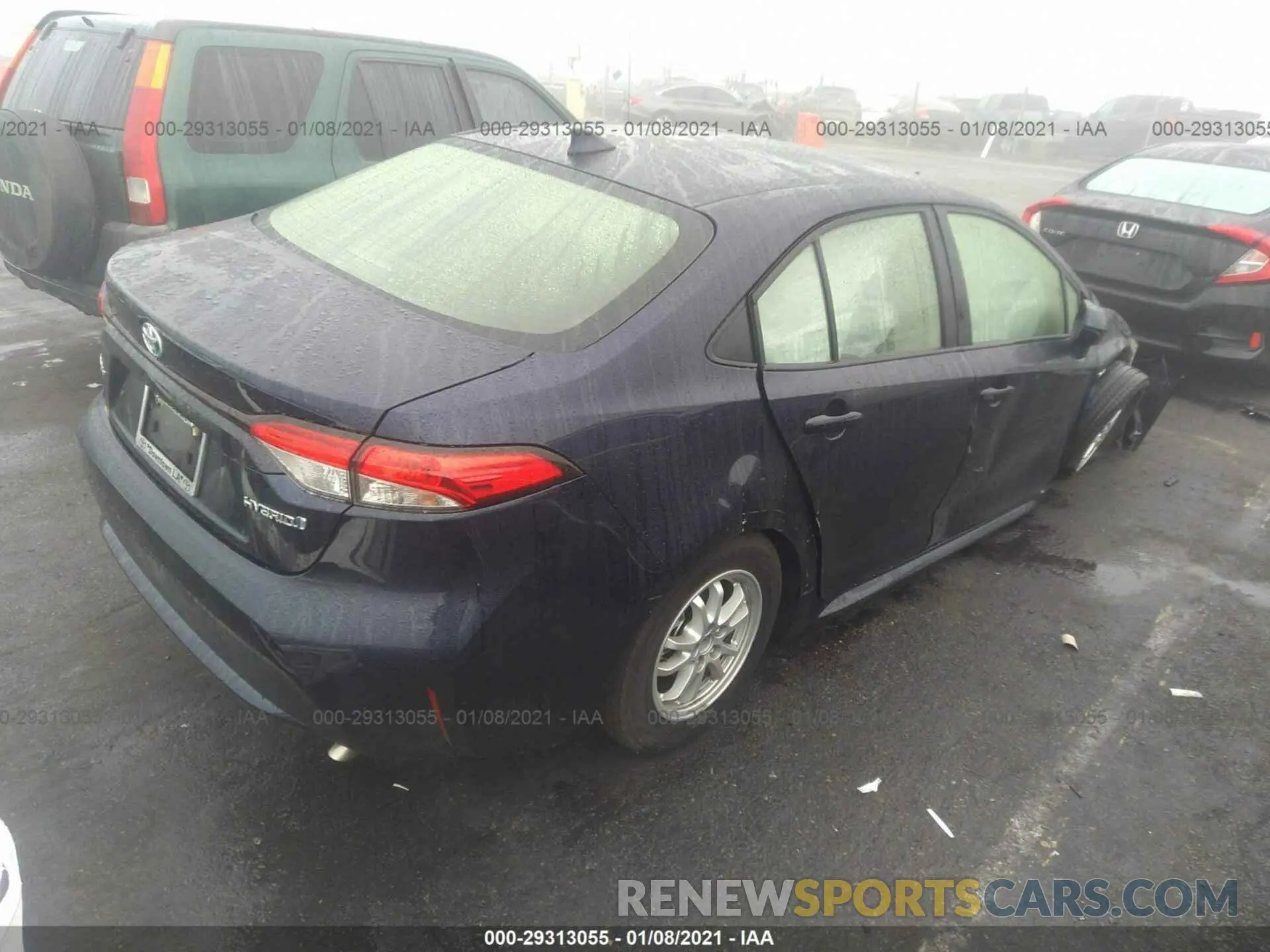 4 fotografías del automóvil dañado JTDEAMDE1MJ009337 TOYOTA COROLLA 2021