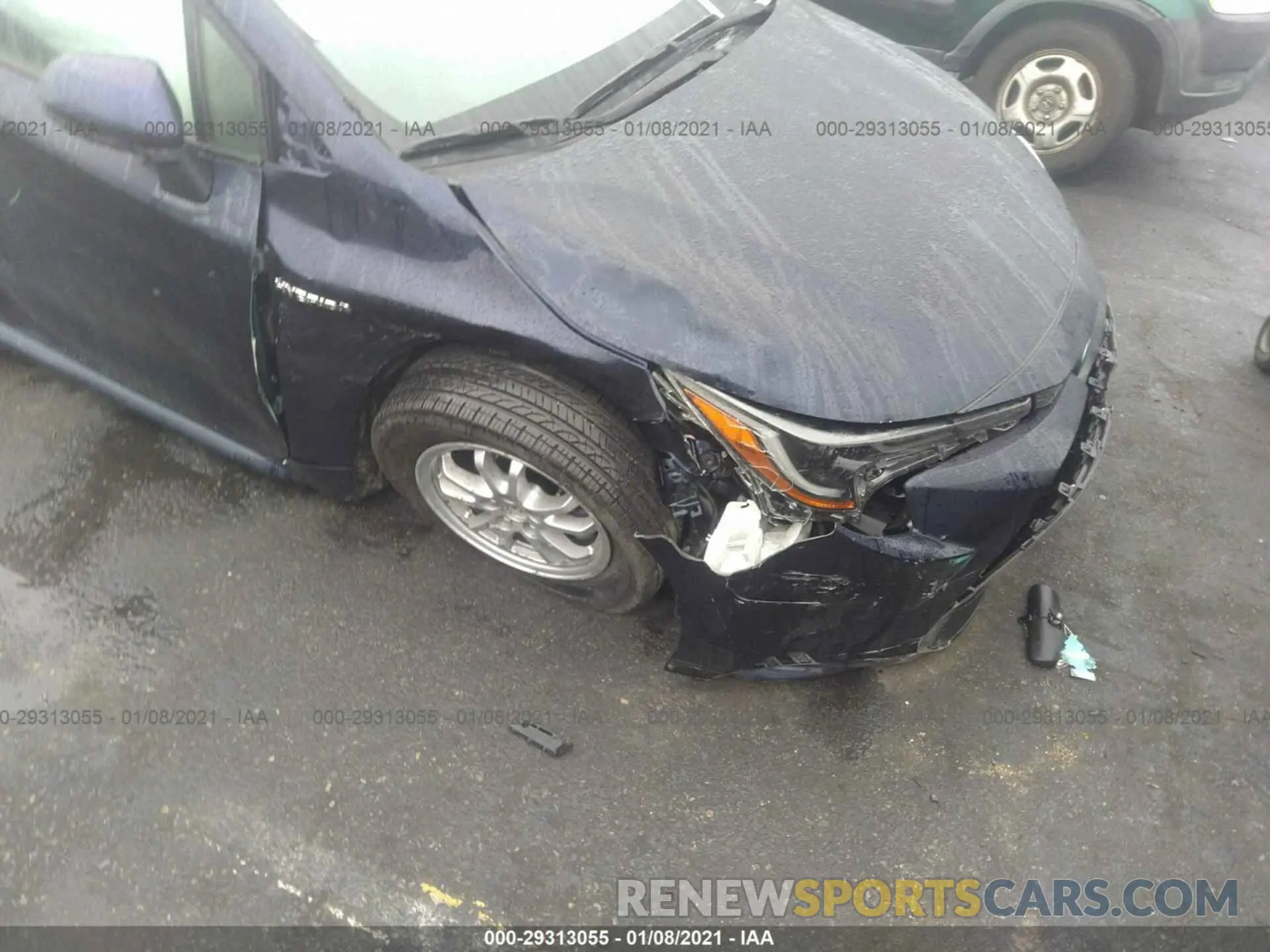 6 fotografías del automóvil dañado JTDEAMDE1MJ009337 TOYOTA COROLLA 2021