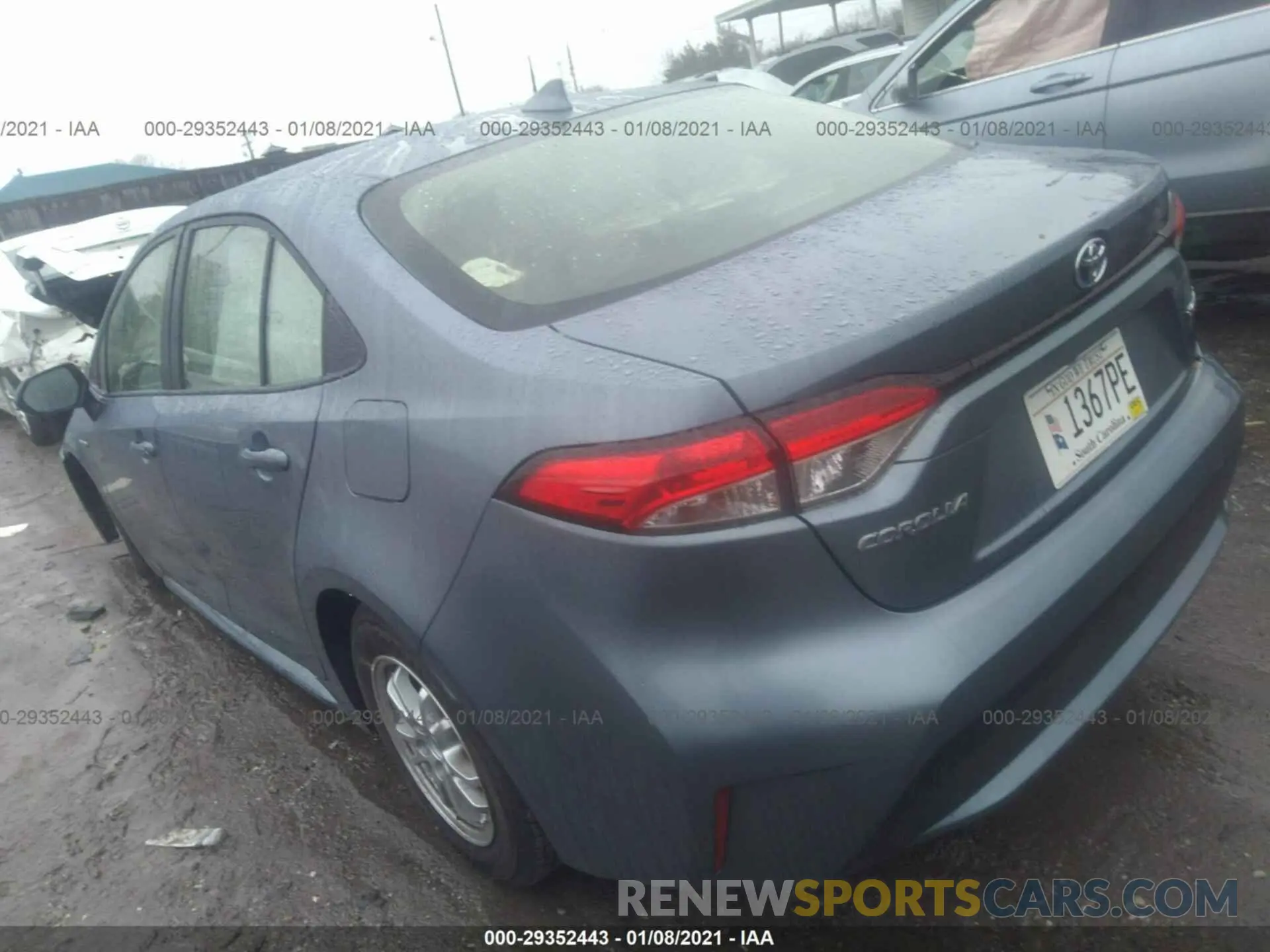 3 fotografías del automóvil dañado JTDEAMDE1MJ010245 TOYOTA COROLLA 2021