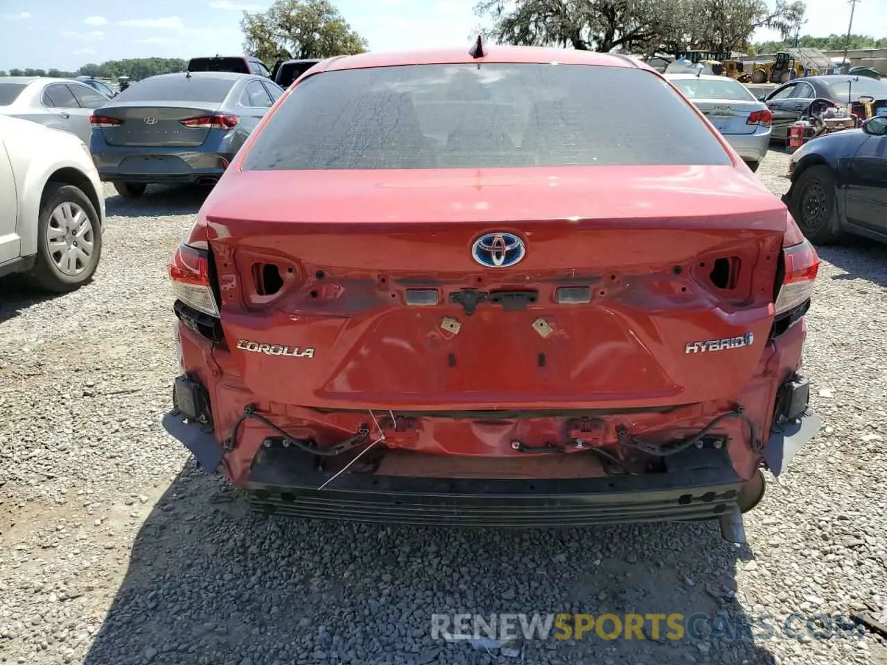 6 fotografías del automóvil dañado JTDEAMDE1MJ019110 TOYOTA COROLLA 2021