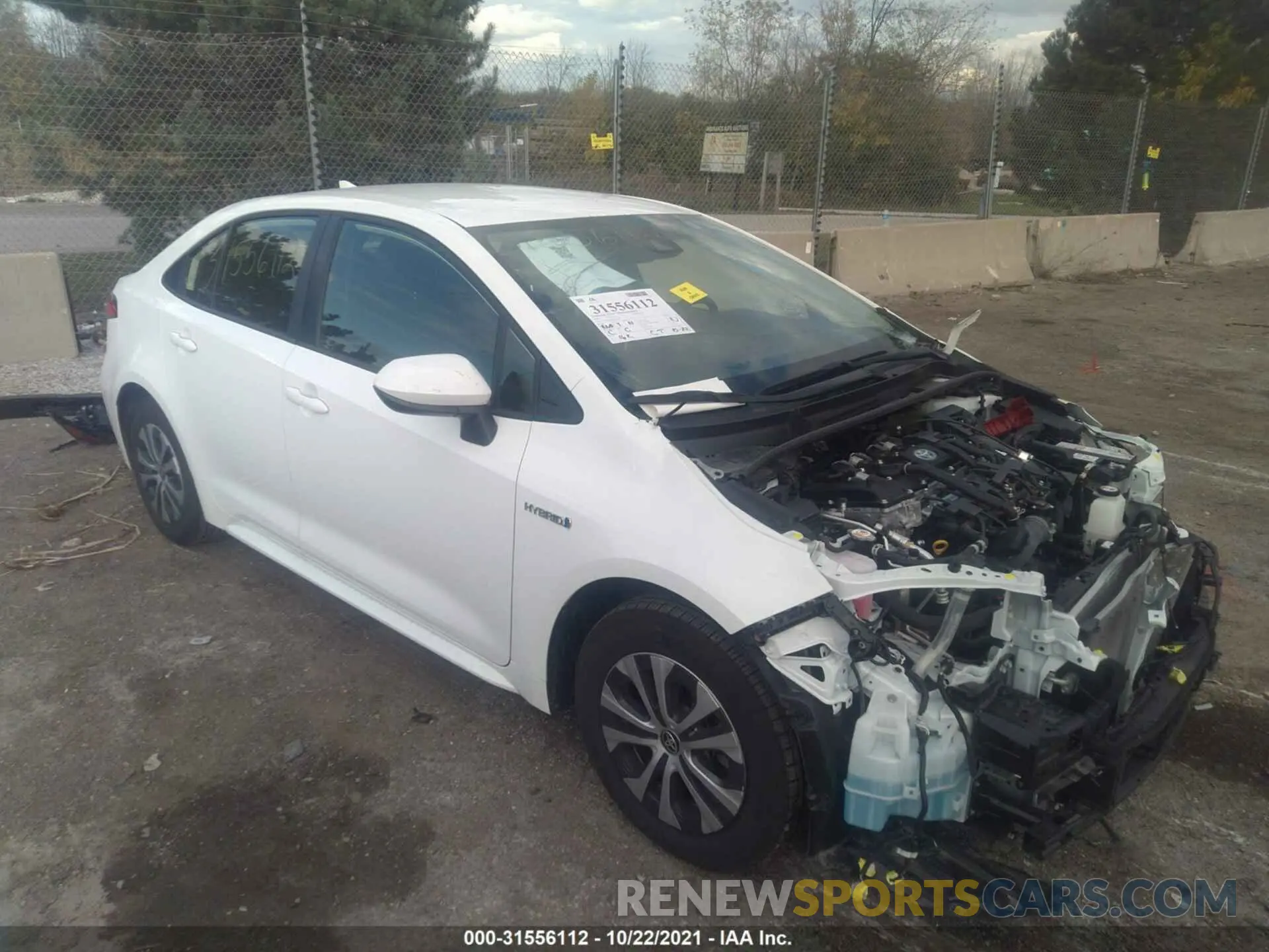 1 fotografías del automóvil dañado JTDEAMDE1MJ021133 TOYOTA COROLLA 2021