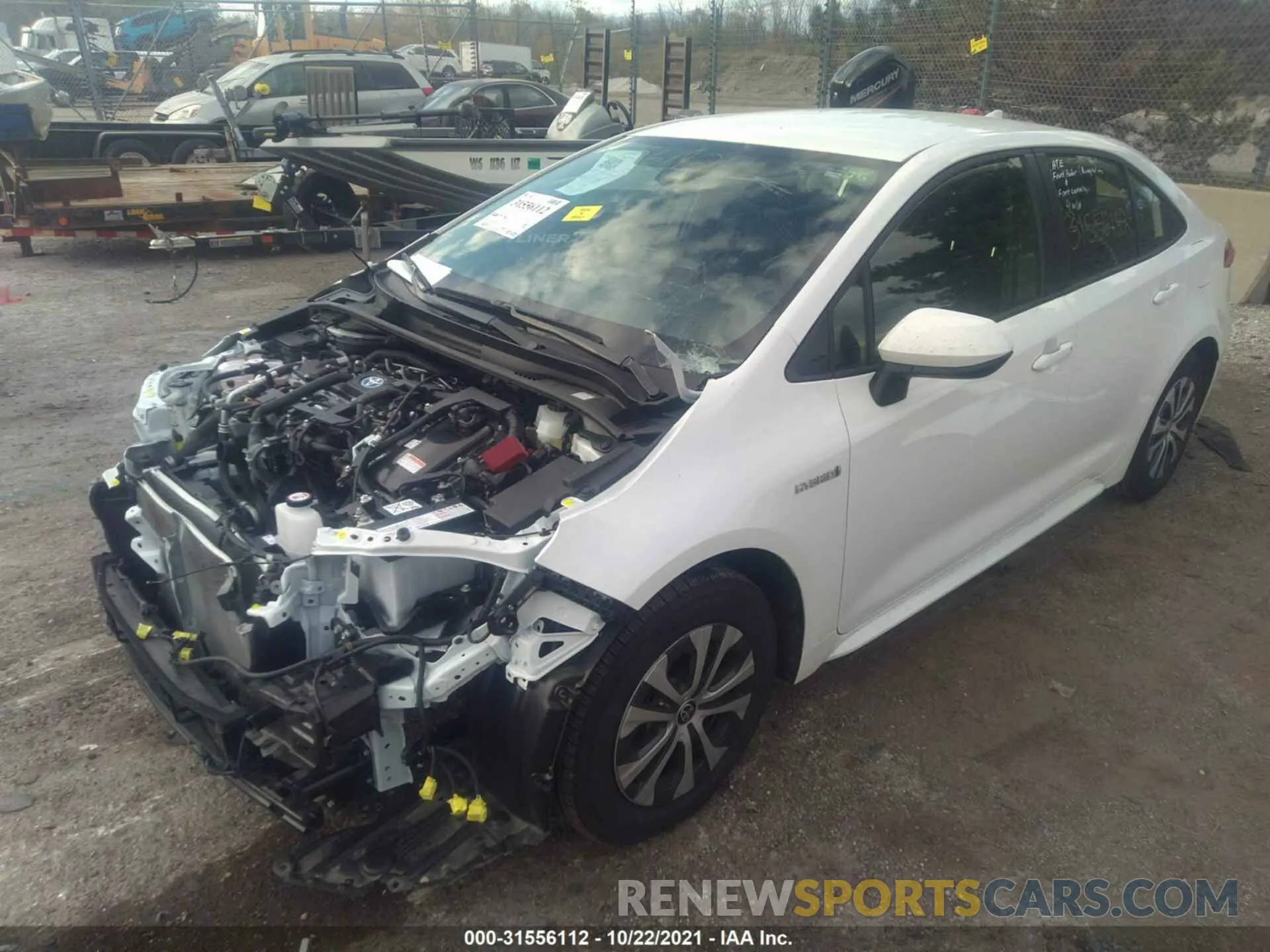 2 fotografías del automóvil dañado JTDEAMDE1MJ021133 TOYOTA COROLLA 2021