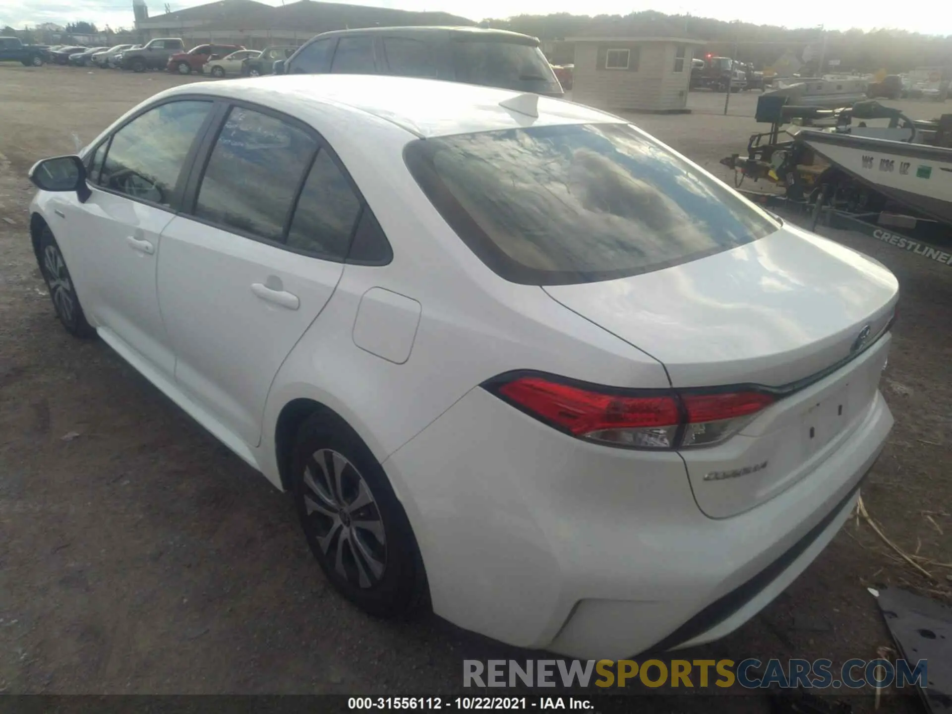 3 fotografías del automóvil dañado JTDEAMDE1MJ021133 TOYOTA COROLLA 2021