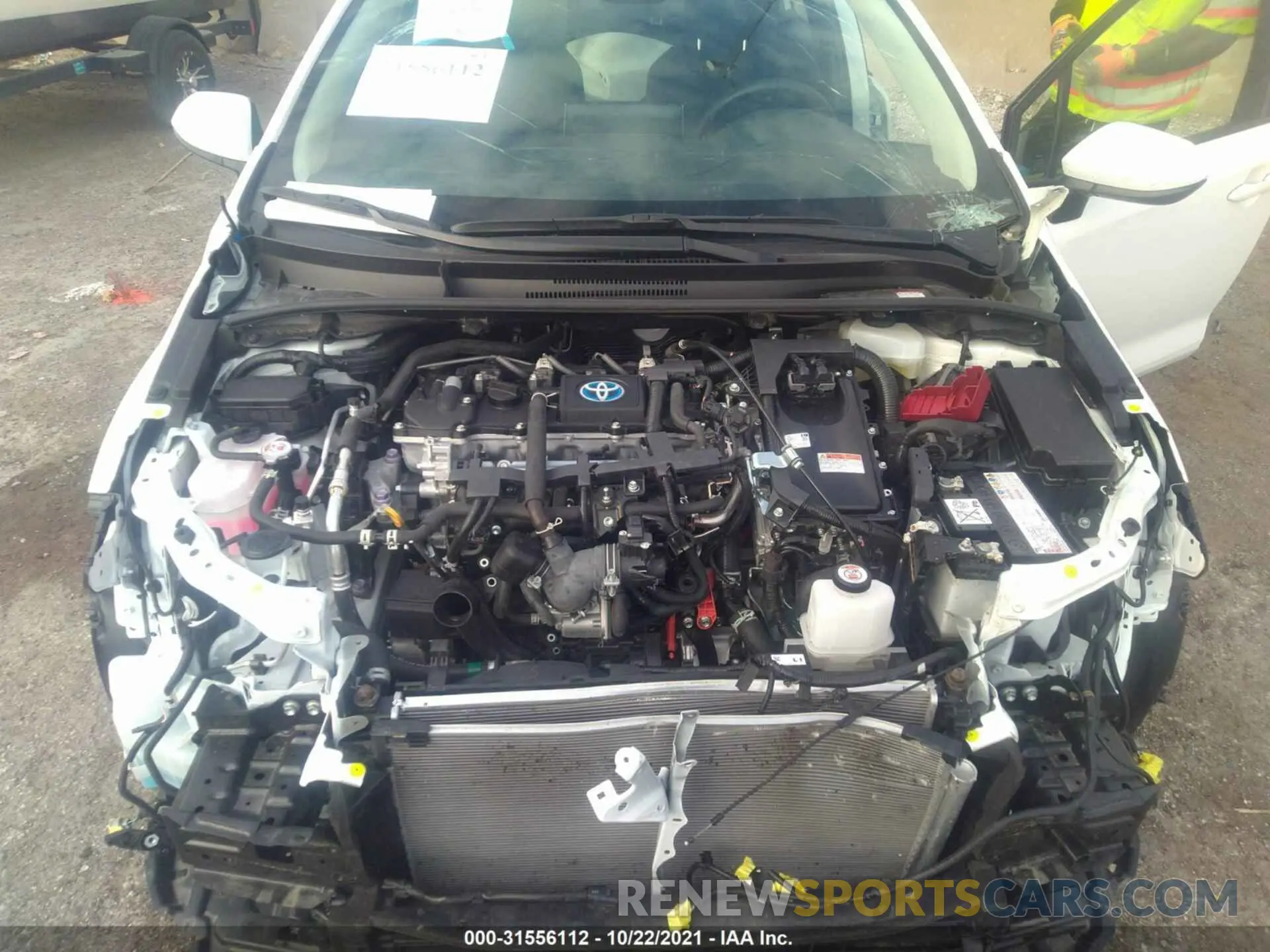6 fotografías del automóvil dañado JTDEAMDE1MJ021133 TOYOTA COROLLA 2021