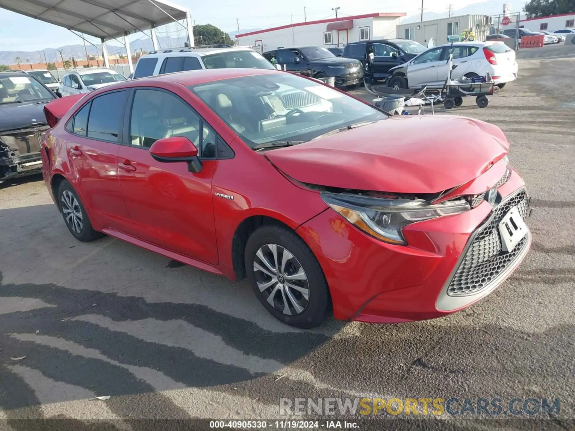 1 fotografías del automóvil dañado JTDEAMDE1MJ030964 TOYOTA COROLLA 2021