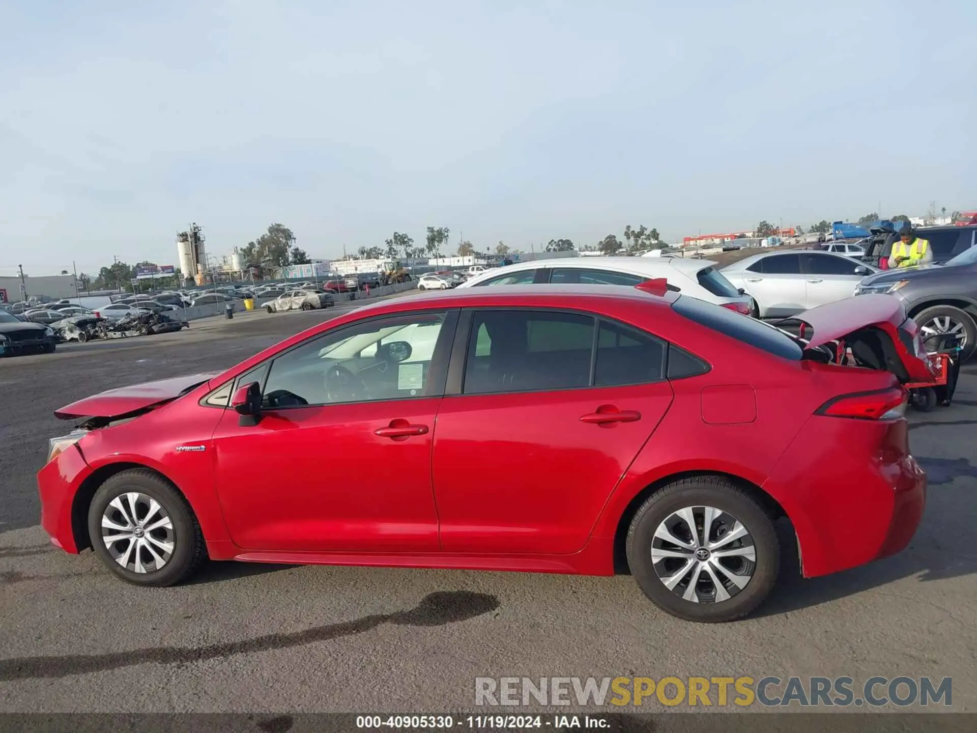 13 fotografías del automóvil dañado JTDEAMDE1MJ030964 TOYOTA COROLLA 2021