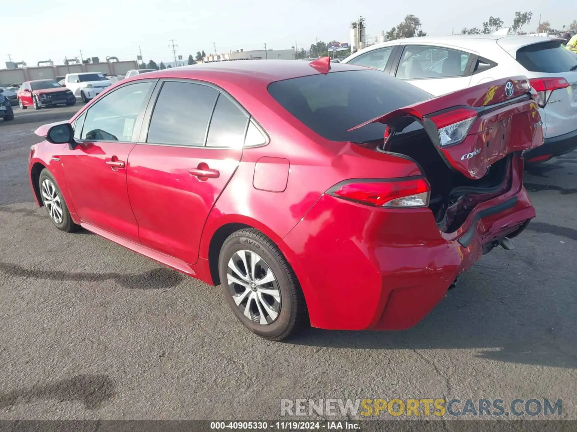 3 fotografías del automóvil dañado JTDEAMDE1MJ030964 TOYOTA COROLLA 2021