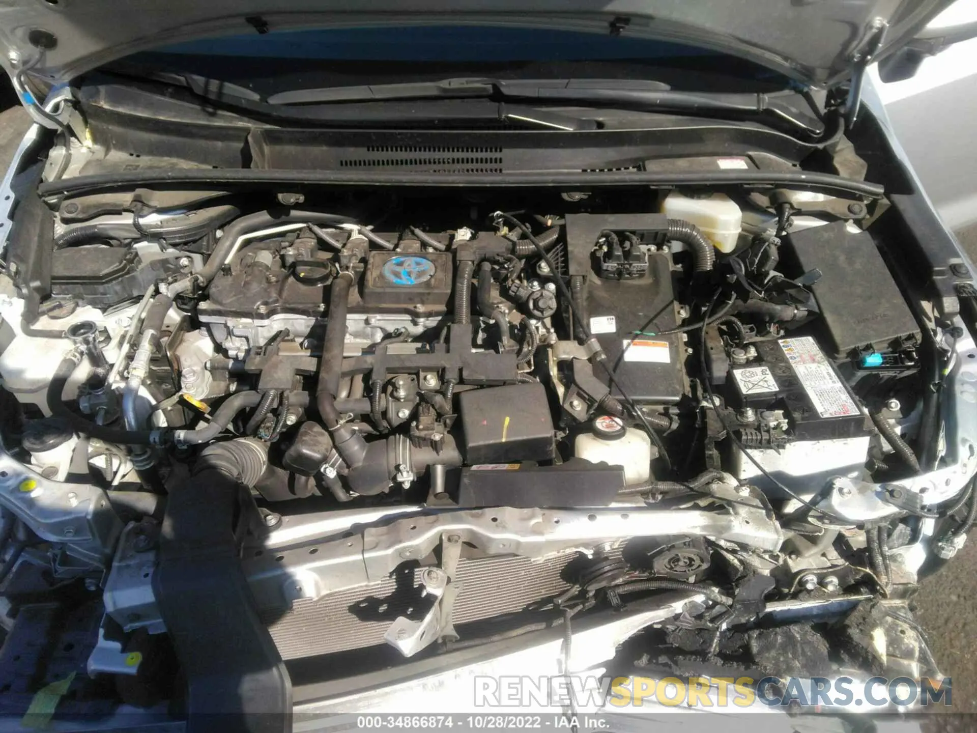 10 fotografías del automóvil dañado JTDEAMDE2MJ000145 TOYOTA COROLLA 2021