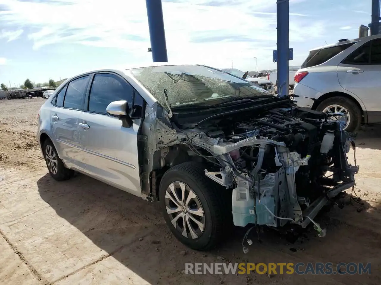 4 fotografías del automóvil dañado JTDEAMDE2MJ004888 TOYOTA COROLLA 2021