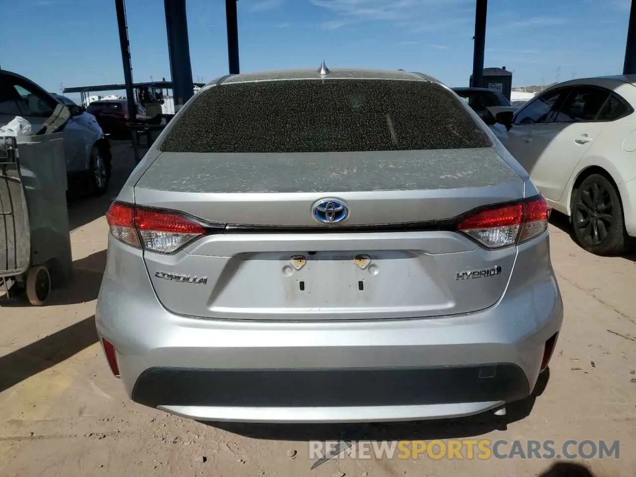 6 fotografías del automóvil dañado JTDEAMDE2MJ004888 TOYOTA COROLLA 2021
