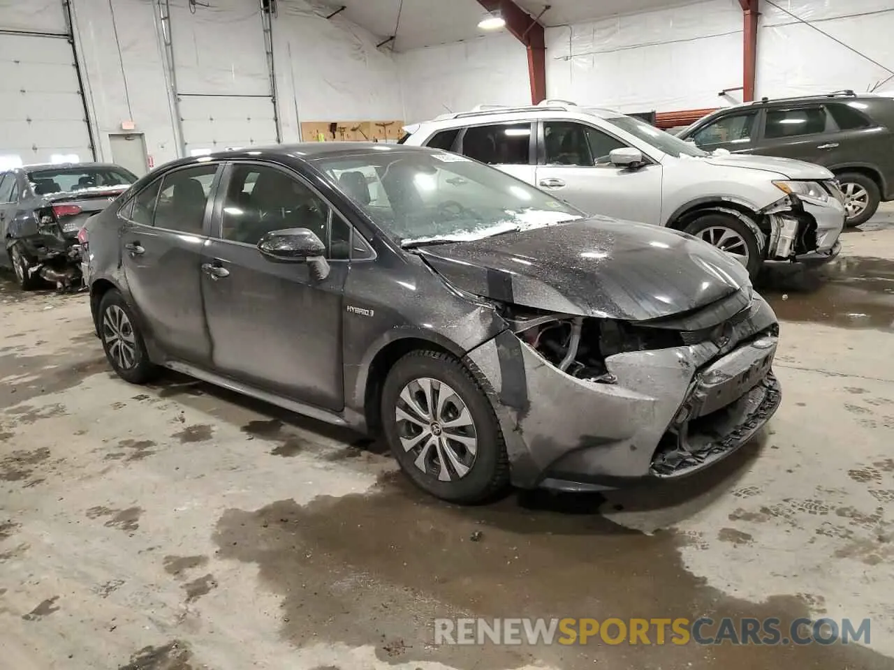 4 fotografías del automóvil dañado JTDEAMDE2MJ013638 TOYOTA COROLLA 2021