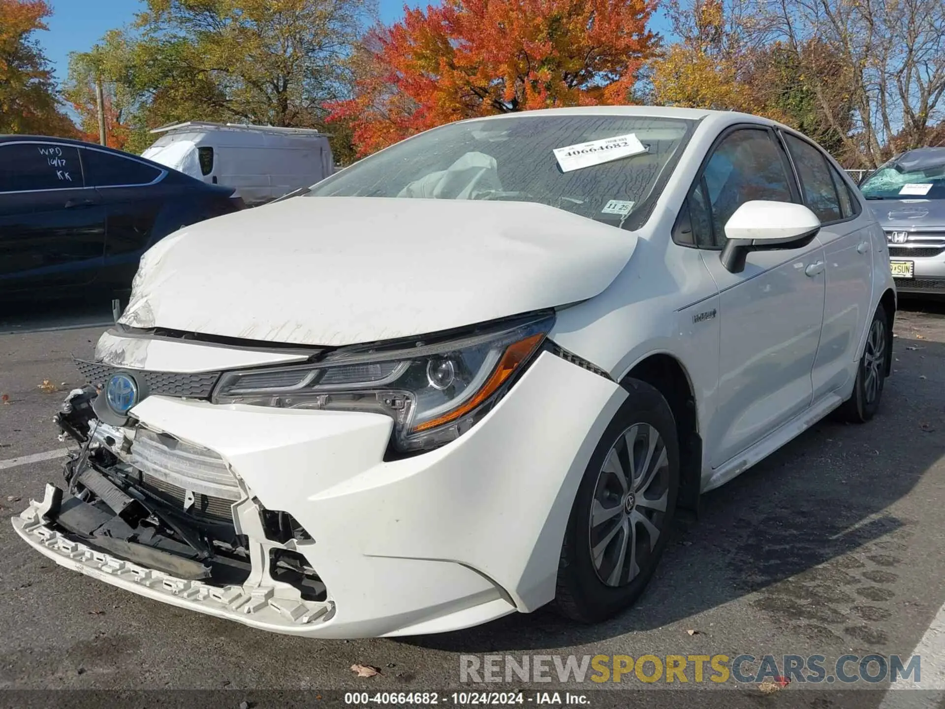 2 fotografías del automóvil dañado JTDEAMDE2MJ014062 TOYOTA COROLLA 2021