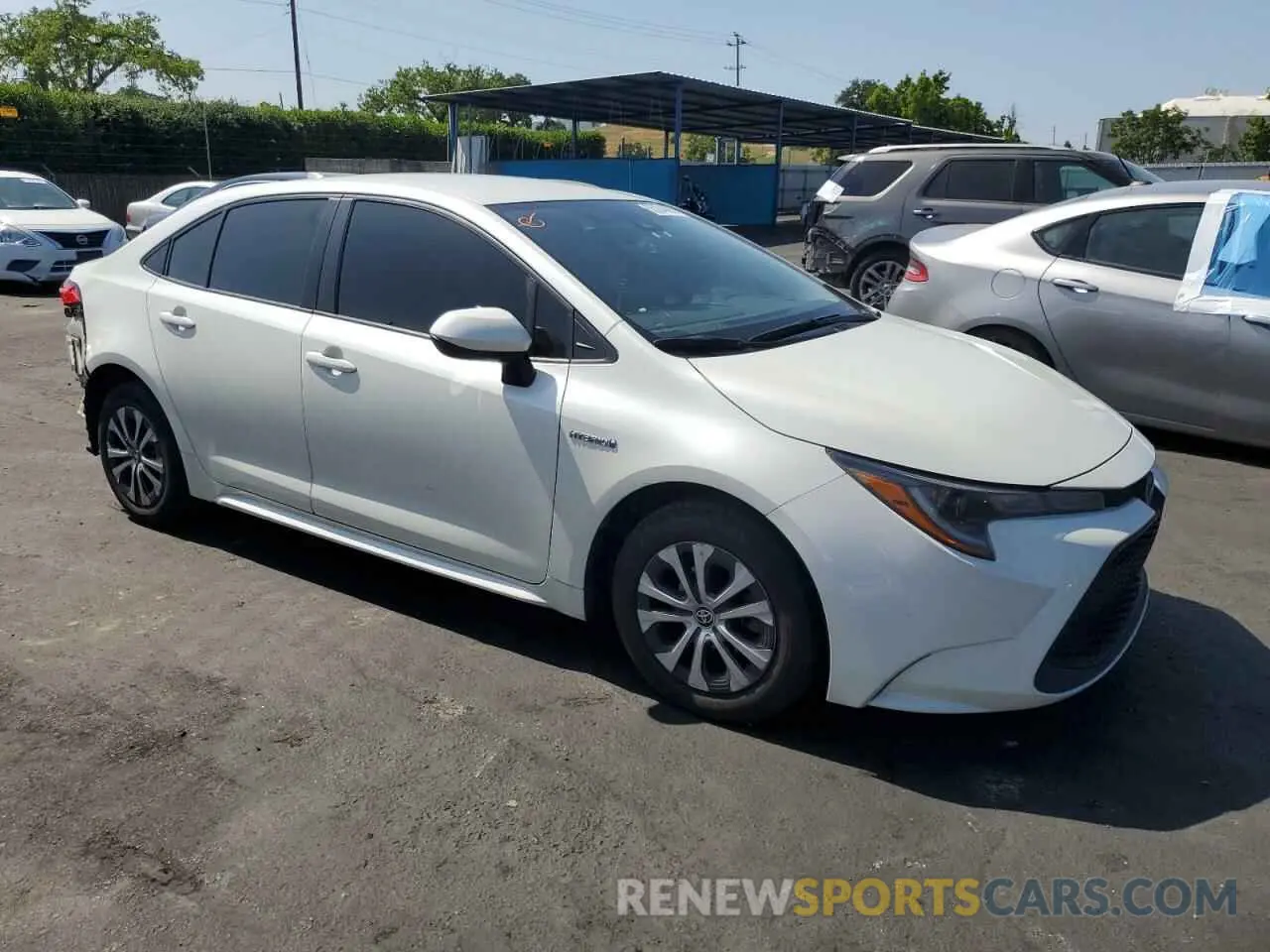 4 fotografías del automóvil dañado JTDEAMDE2MJ016281 TOYOTA COROLLA 2021