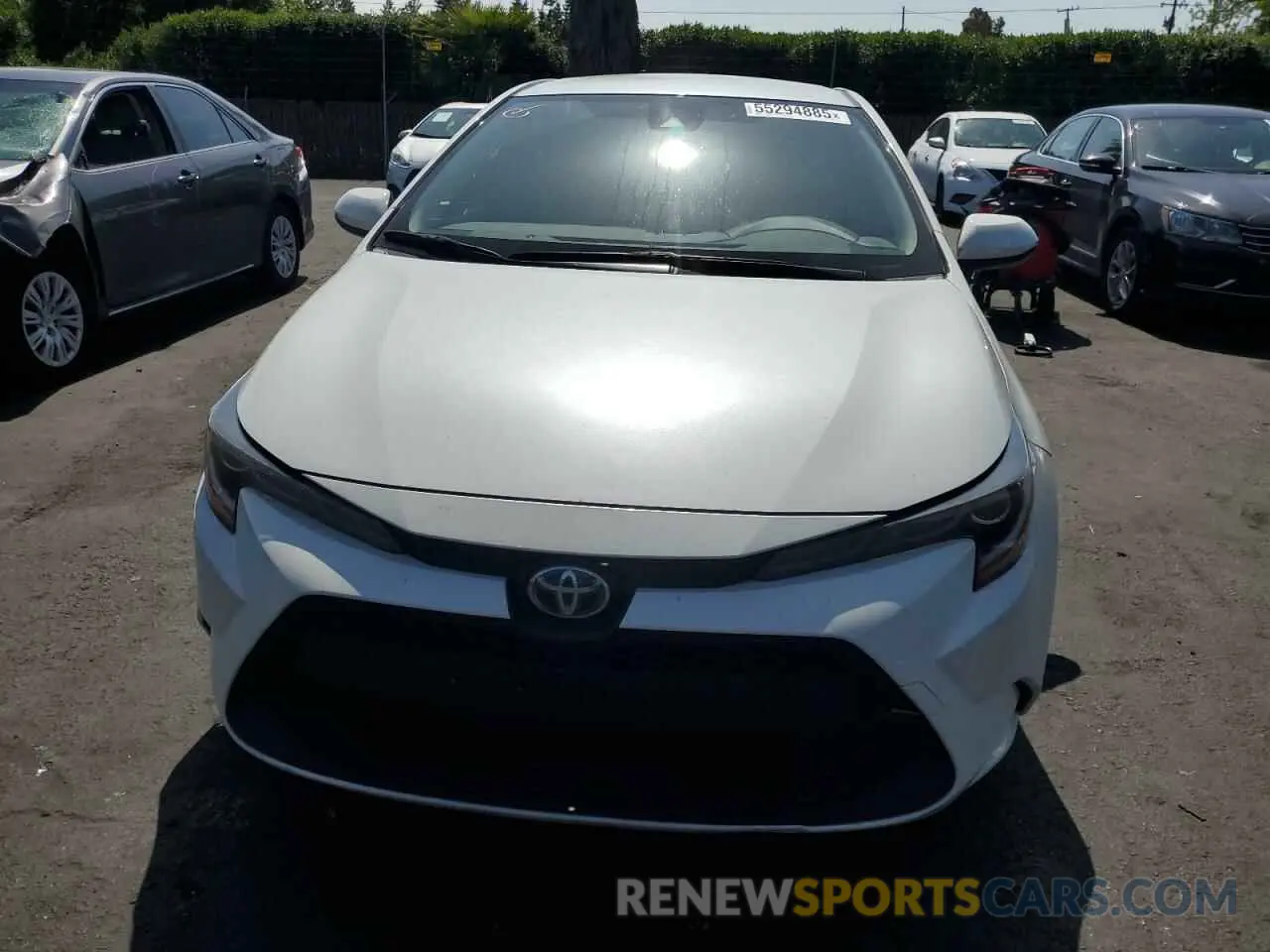 5 fotografías del automóvil dañado JTDEAMDE2MJ016281 TOYOTA COROLLA 2021