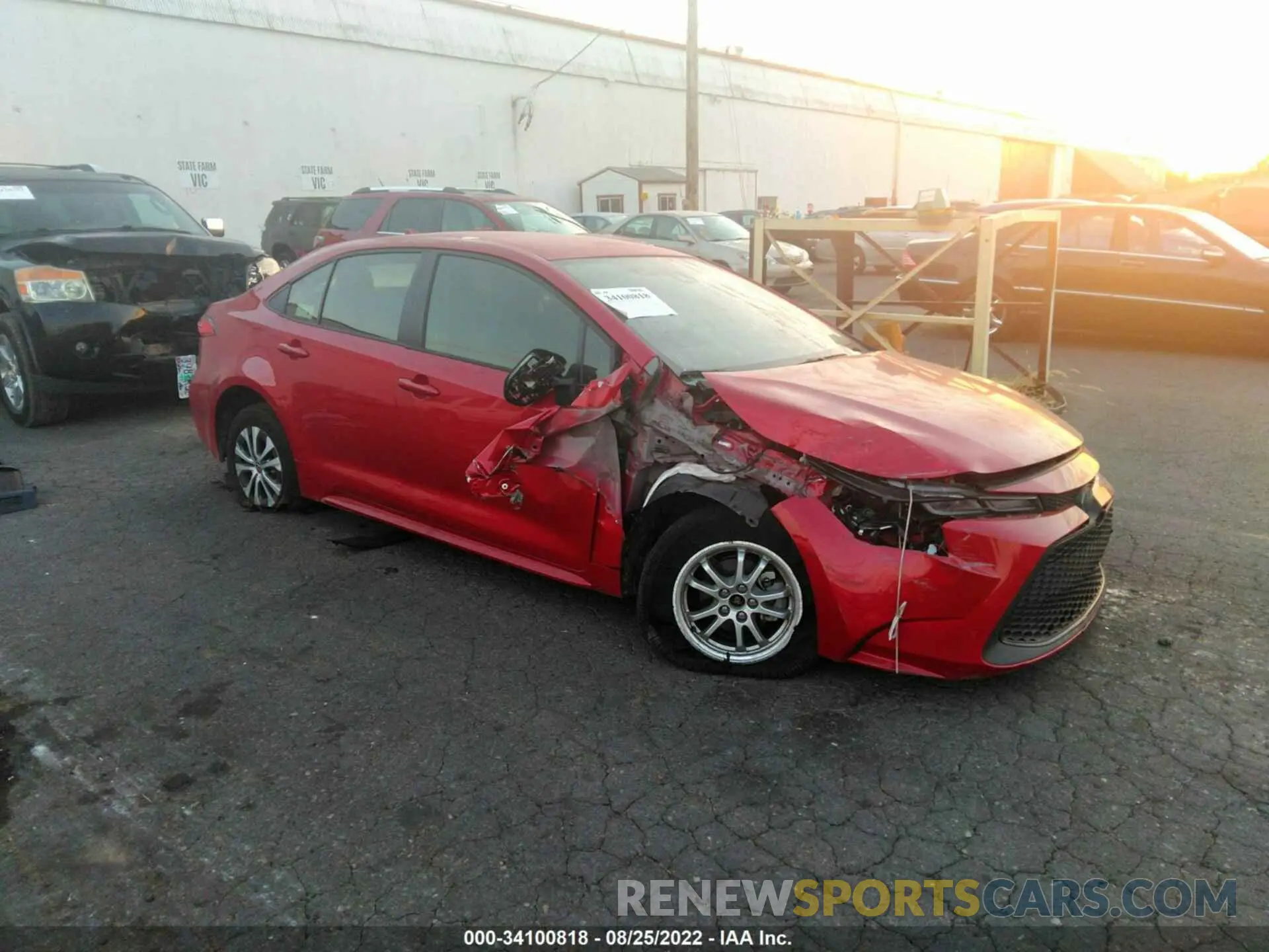 1 fotografías del automóvil dañado JTDEAMDE2MJ024851 TOYOTA COROLLA 2021