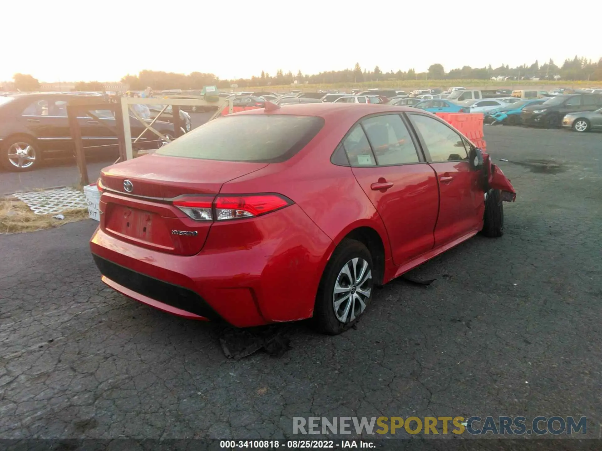 4 fotografías del automóvil dañado JTDEAMDE2MJ024851 TOYOTA COROLLA 2021