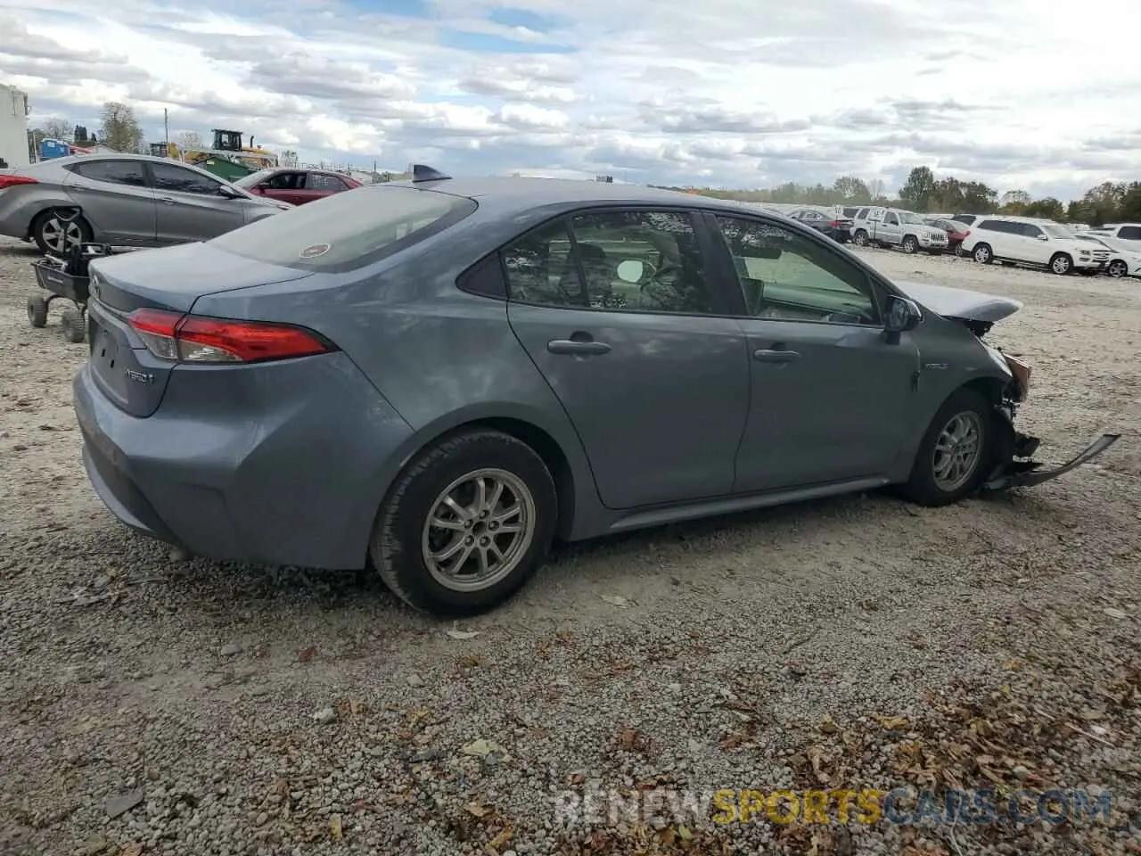 3 fotografías del automóvil dañado JTDEAMDE2MJ026227 TOYOTA COROLLA 2021