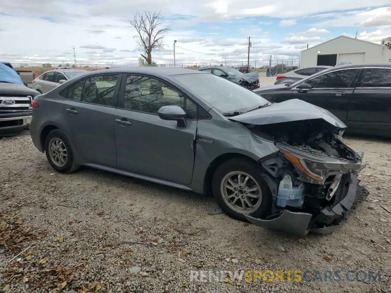 4 fotografías del automóvil dañado JTDEAMDE2MJ026227 TOYOTA COROLLA 2021