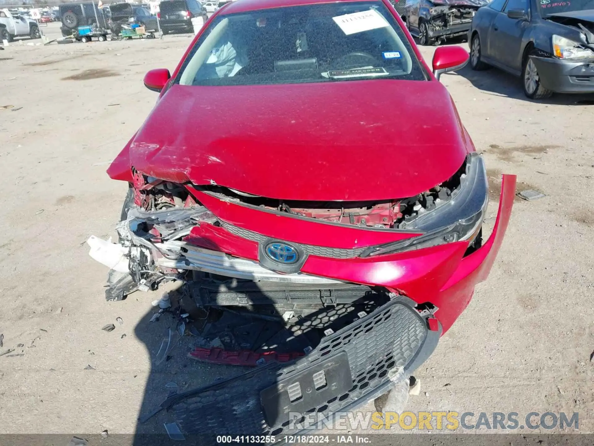 11 fotografías del automóvil dañado JTDEAMDE3MJ004432 TOYOTA COROLLA 2021