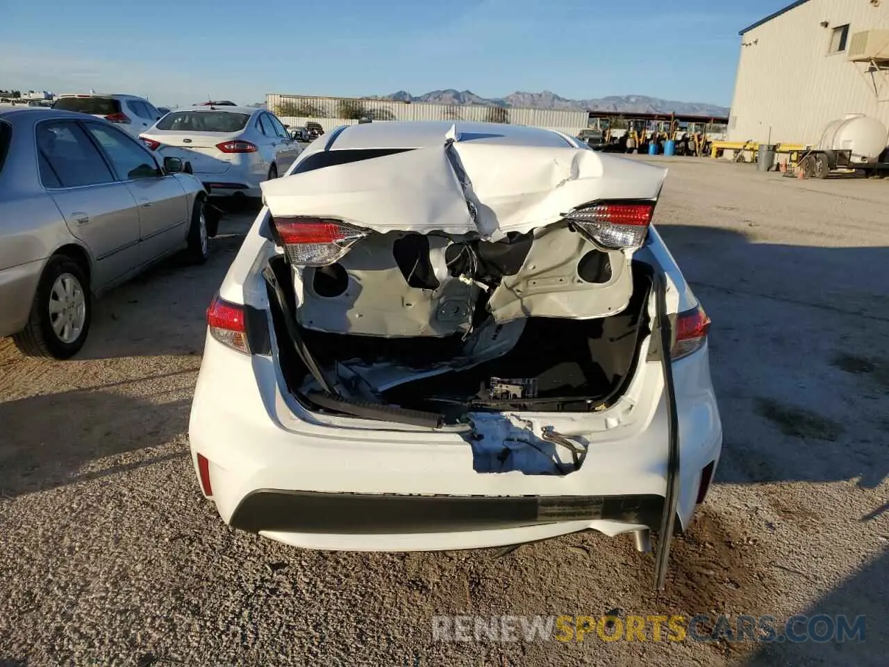 6 fotografías del automóvil dañado JTDEAMDE3MJ006083 TOYOTA COROLLA 2021