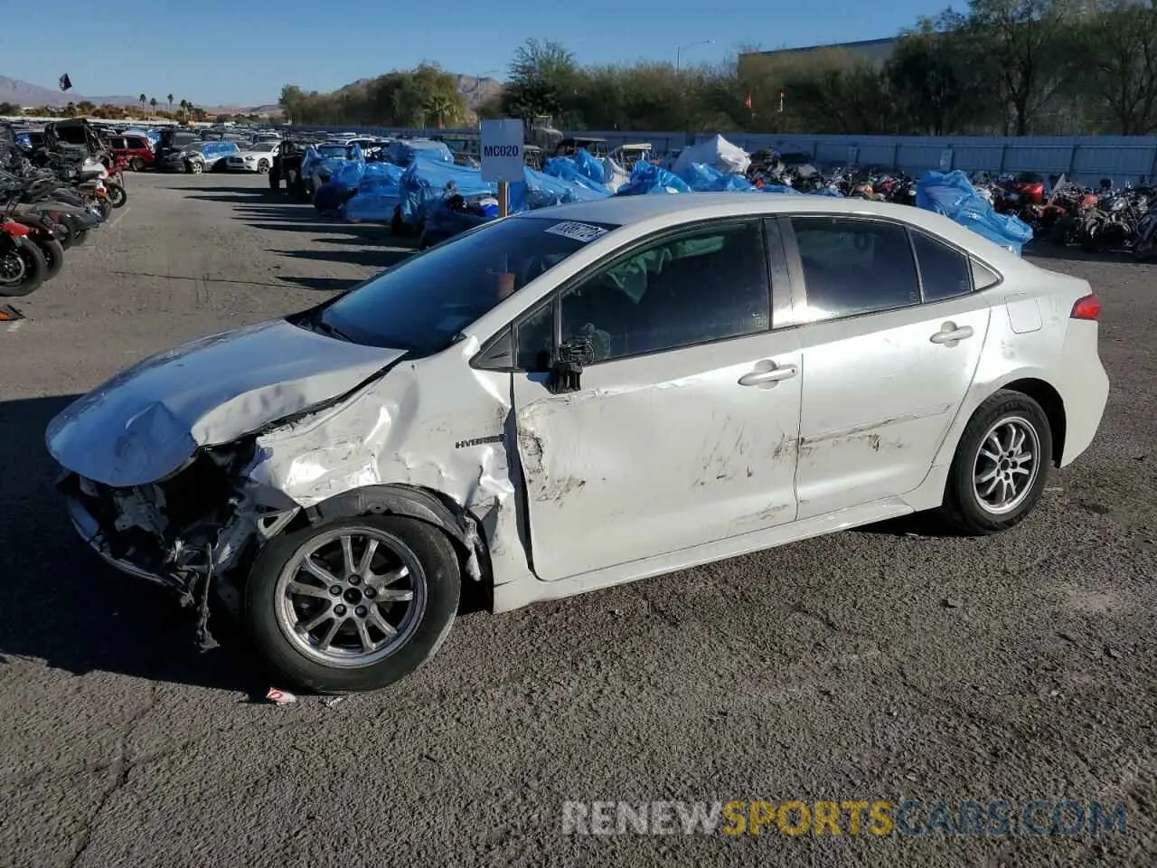 1 fotografías del automóvil dañado JTDEAMDE3MJ007749 TOYOTA COROLLA 2021