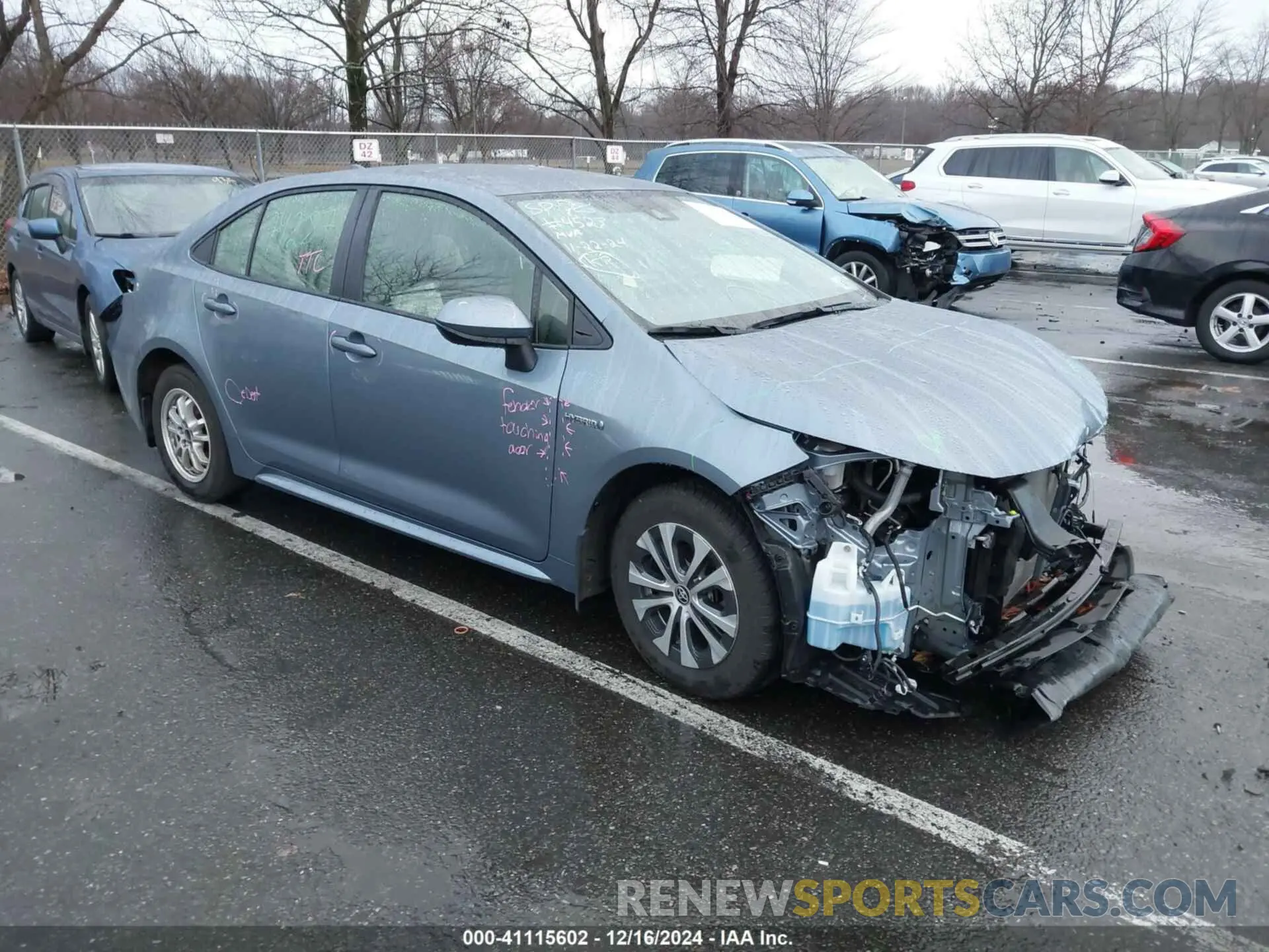 1 fotografías del automóvil dañado JTDEAMDE3MJ009873 TOYOTA COROLLA 2021