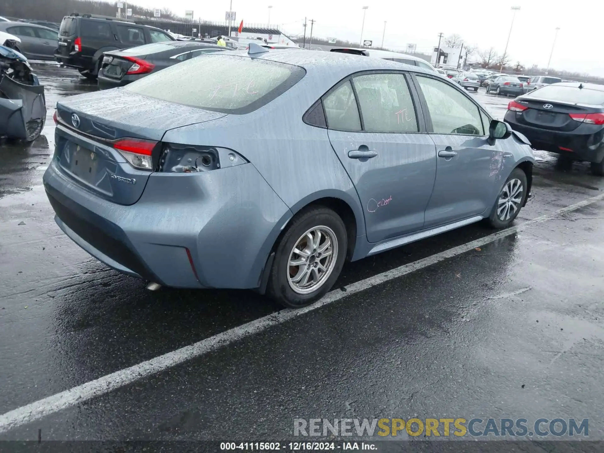 4 fotografías del automóvil dañado JTDEAMDE3MJ009873 TOYOTA COROLLA 2021