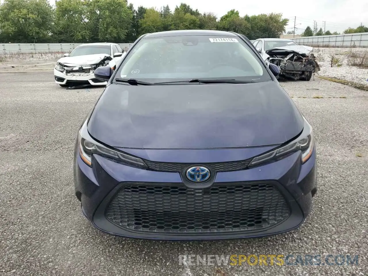 5 fotografías del automóvil dañado JTDEAMDE3MJ019397 TOYOTA COROLLA 2021
