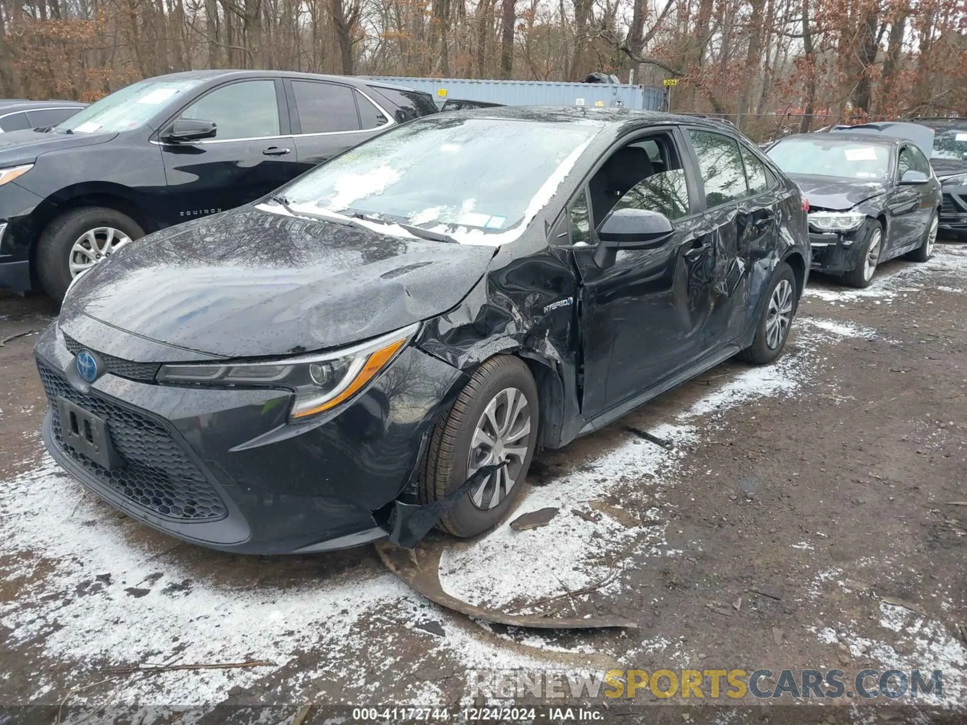 2 fotografías del automóvil dañado JTDEAMDE3MJ024843 TOYOTA COROLLA 2021
