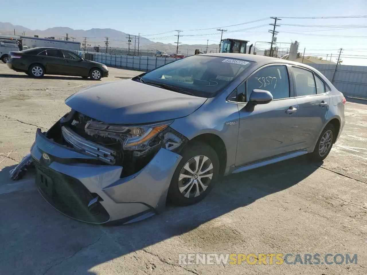 2 fotografías del automóvil dañado JTDEAMDE3MJ027323 TOYOTA COROLLA 2021