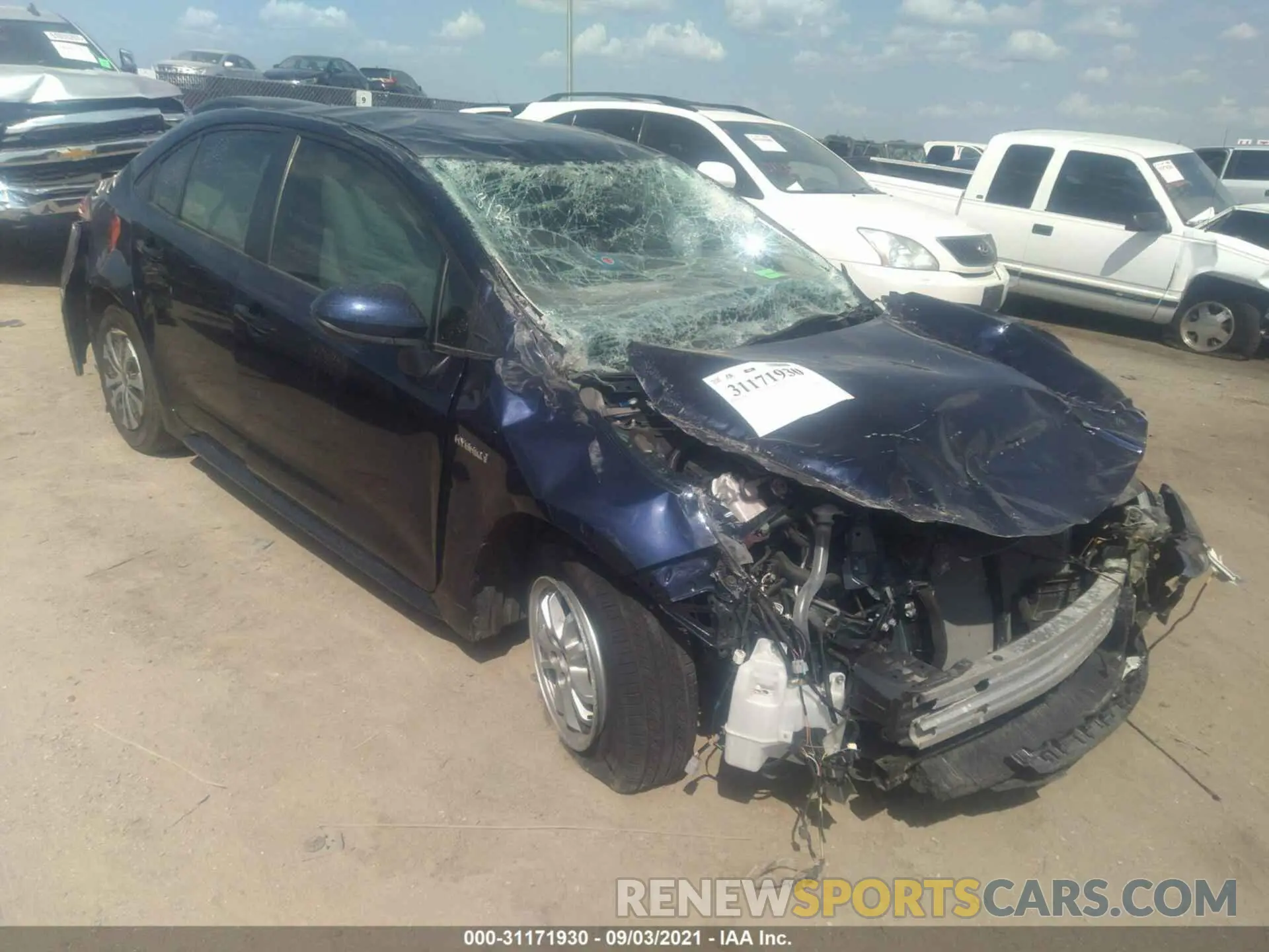 1 fotografías del automóvil dañado JTDEAMDE3MJ029699 TOYOTA COROLLA 2021