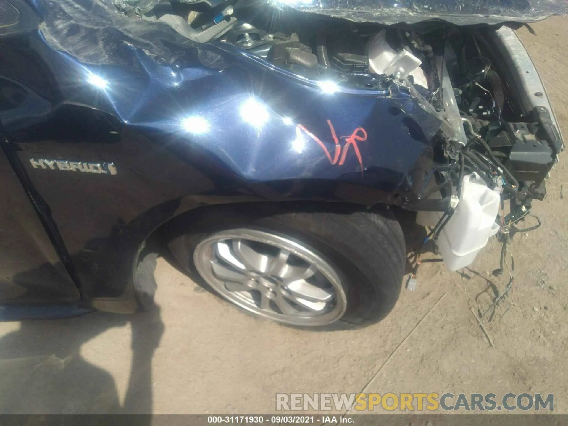 13 fotografías del automóvil dañado JTDEAMDE3MJ029699 TOYOTA COROLLA 2021