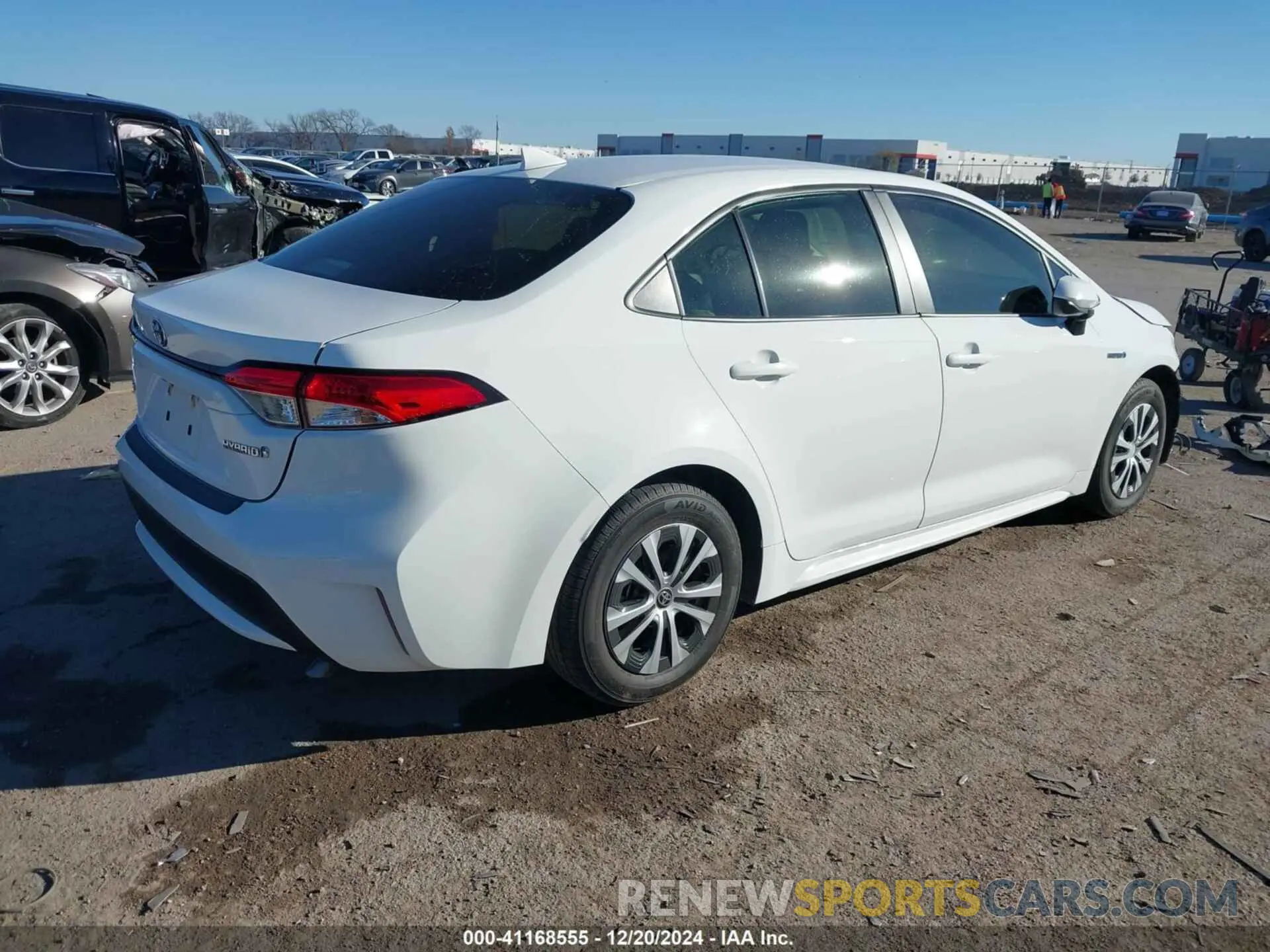 4 fotografías del automóvil dañado JTDEAMDE3MJ034434 TOYOTA COROLLA 2021