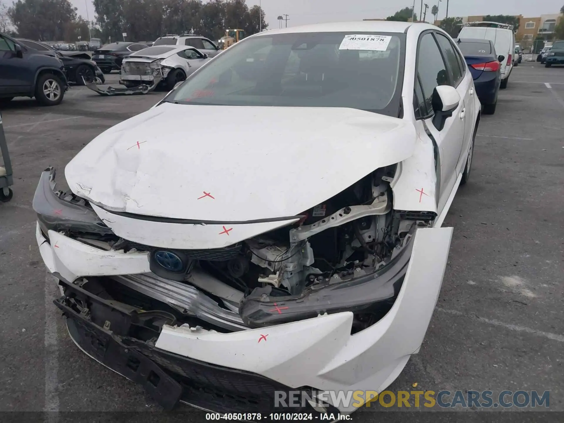 6 fotografías del automóvil dañado JTDEAMDE4MJ000115 TOYOTA COROLLA 2021