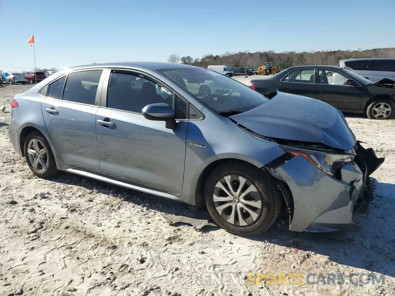 4 fotografías del automóvil dañado JTDEAMDE4MJ000583 TOYOTA COROLLA 2021