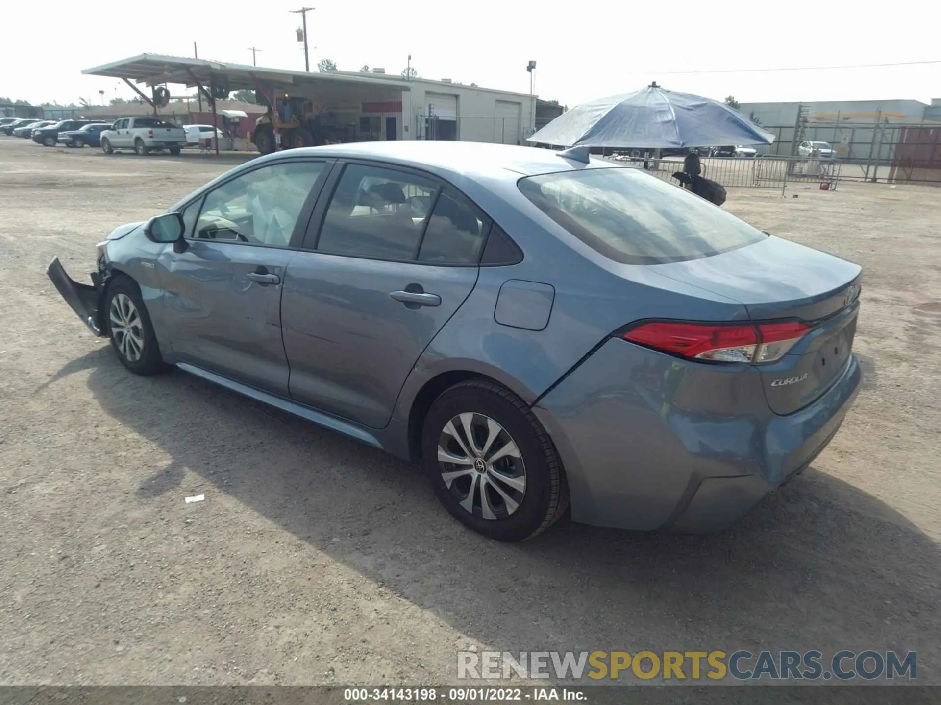 3 fotografías del automóvil dañado JTDEAMDE4MJ007226 TOYOTA COROLLA 2021