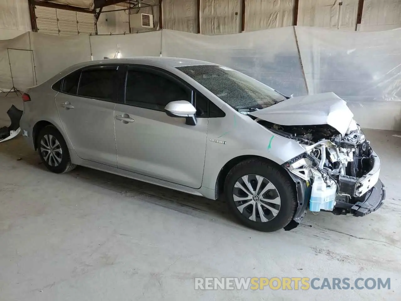 4 fotografías del automóvil dañado JTDEAMDE4MJ018825 TOYOTA COROLLA 2021