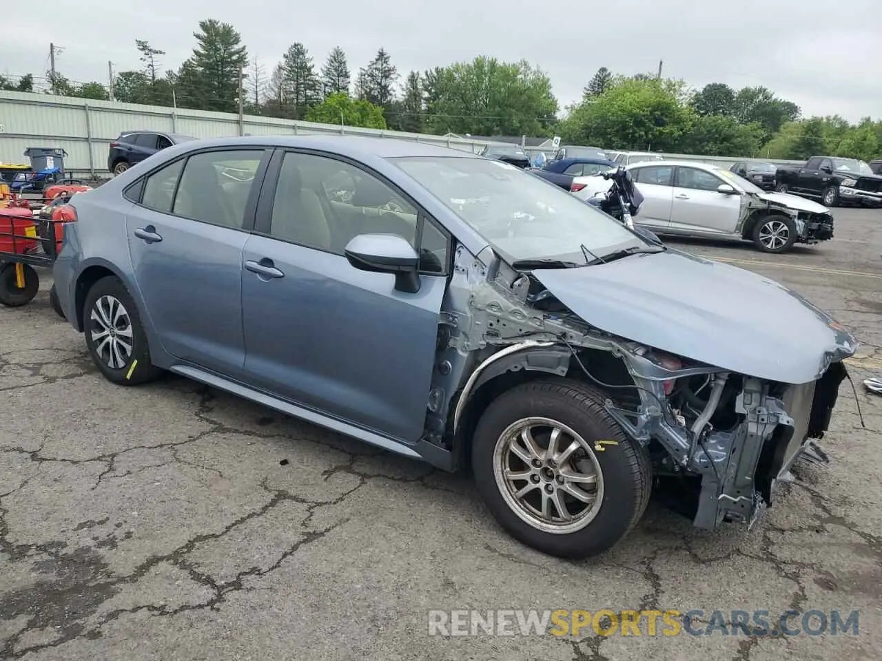 4 fotografías del automóvil dañado JTDEAMDE4MJ020719 TOYOTA COROLLA 2021