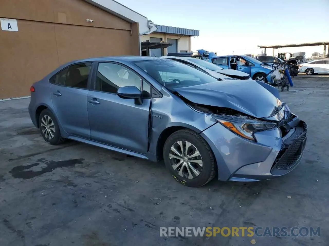 4 fotografías del automóvil dañado JTDEAMDE4MJ027301 TOYOTA COROLLA 2021
