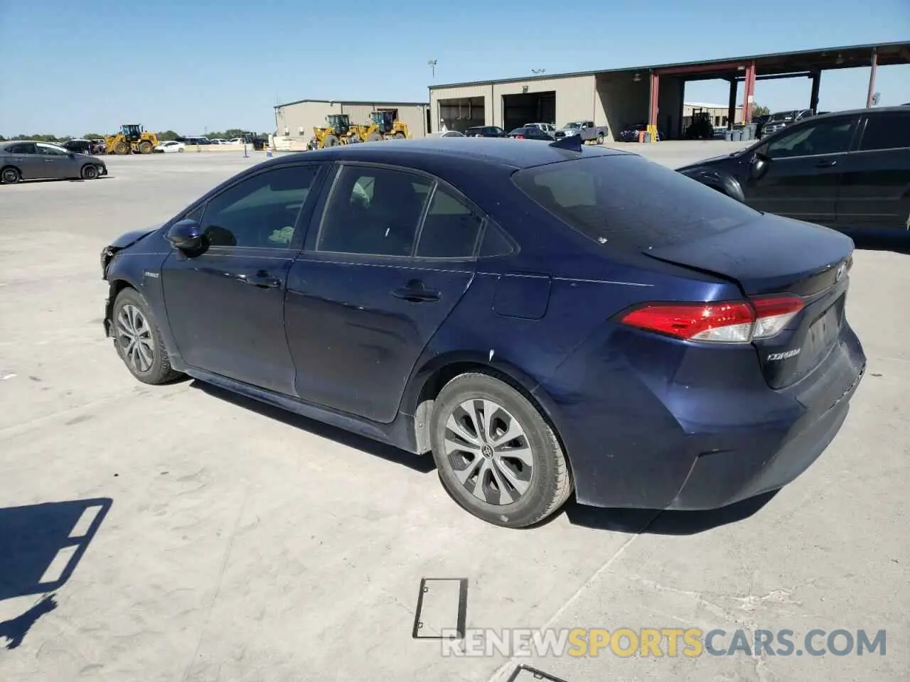 2 fotografías del automóvil dañado JTDEAMDE5MJ007073 TOYOTA COROLLA 2021