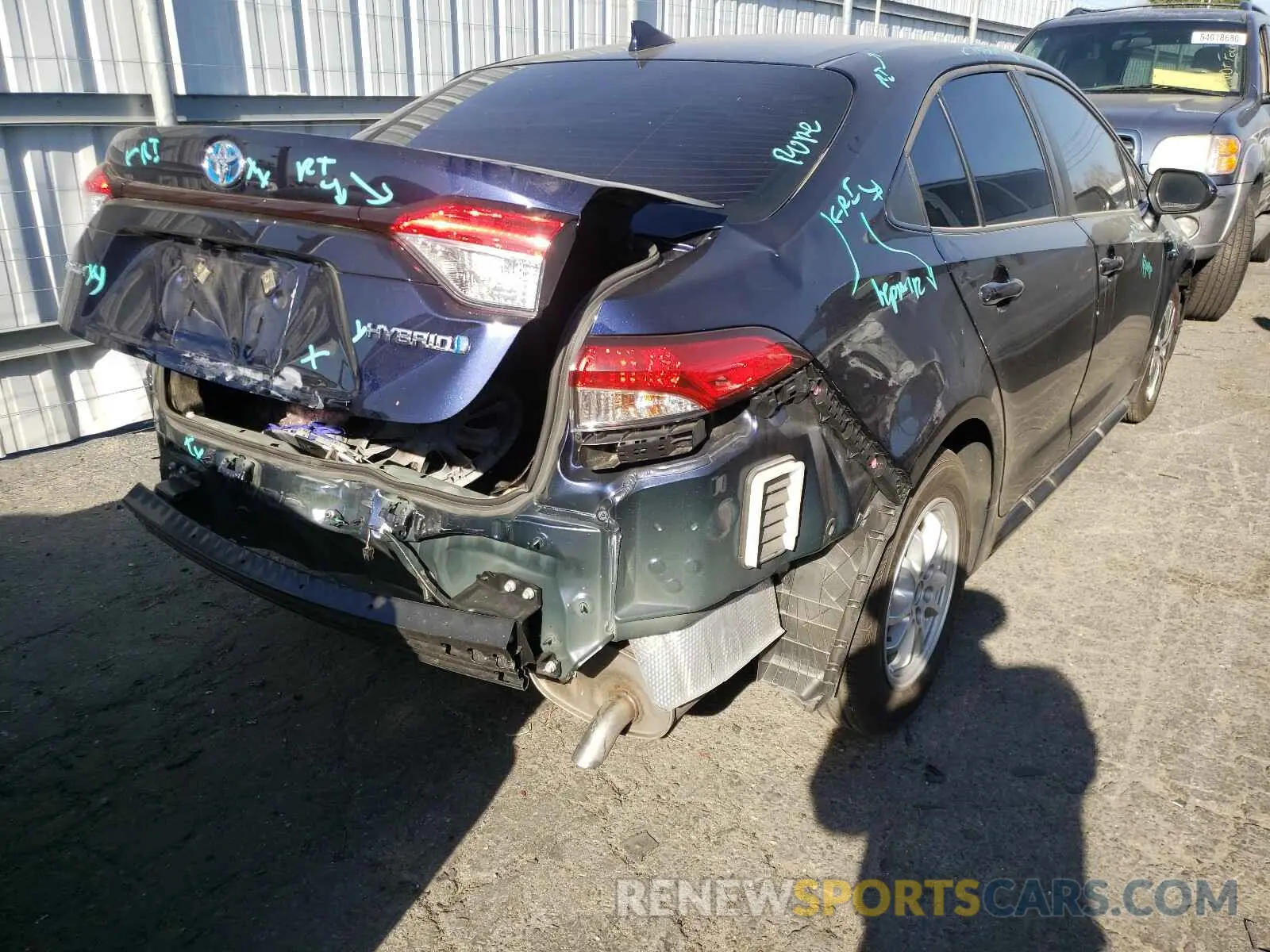 4 fotografías del automóvil dañado JTDEAMDE5MJ009339 TOYOTA COROLLA 2021