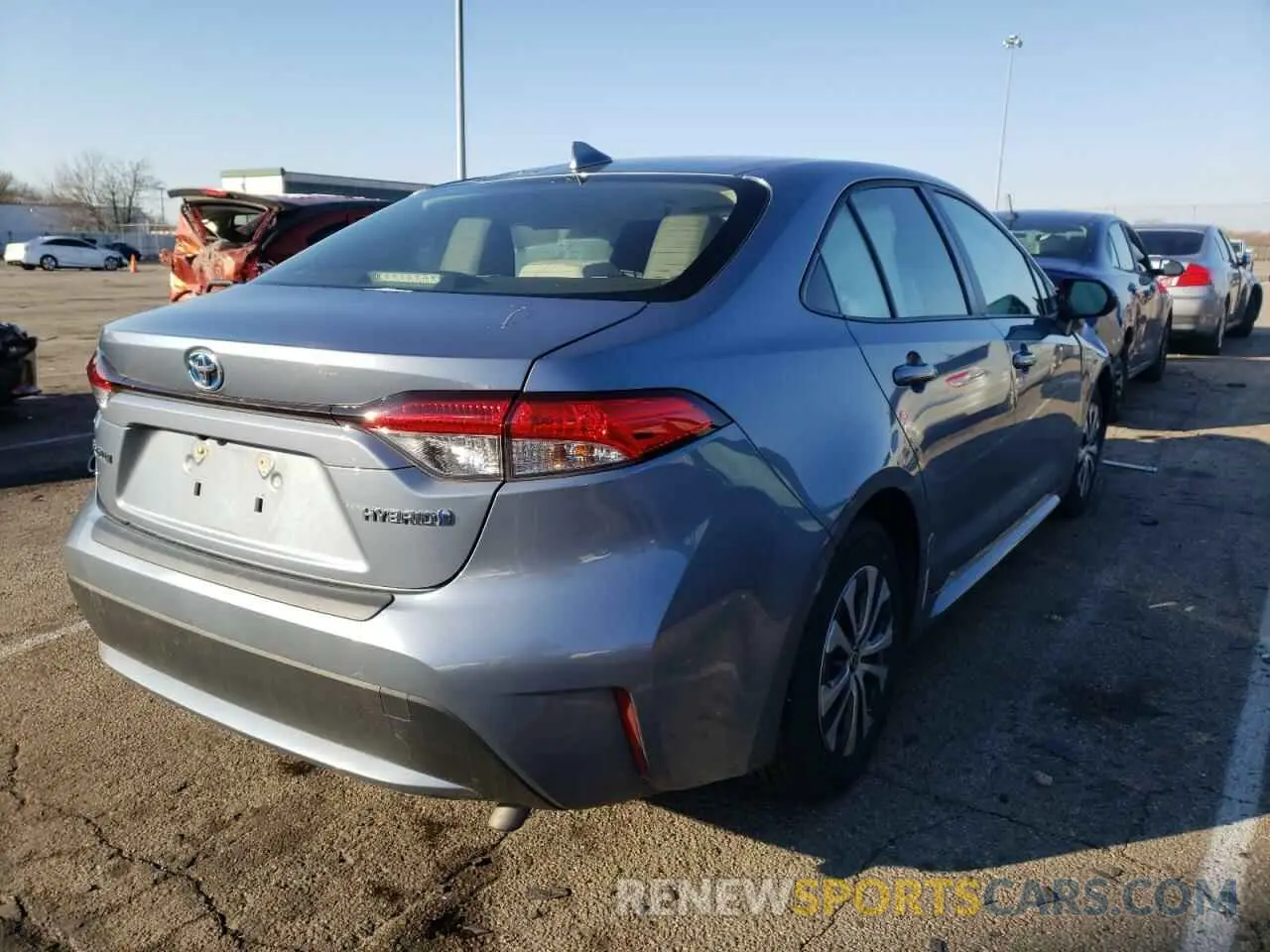 3 fotografías del automóvil dañado JTDEAMDE5MJ024794 TOYOTA COROLLA 2021
