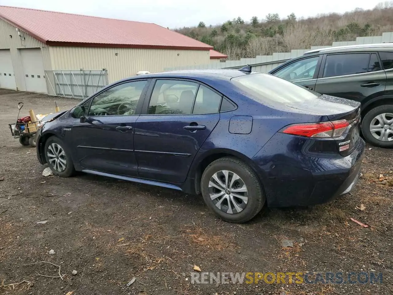2 fotografías del automóvil dañado JTDEAMDE5MJ032426 TOYOTA COROLLA 2021
