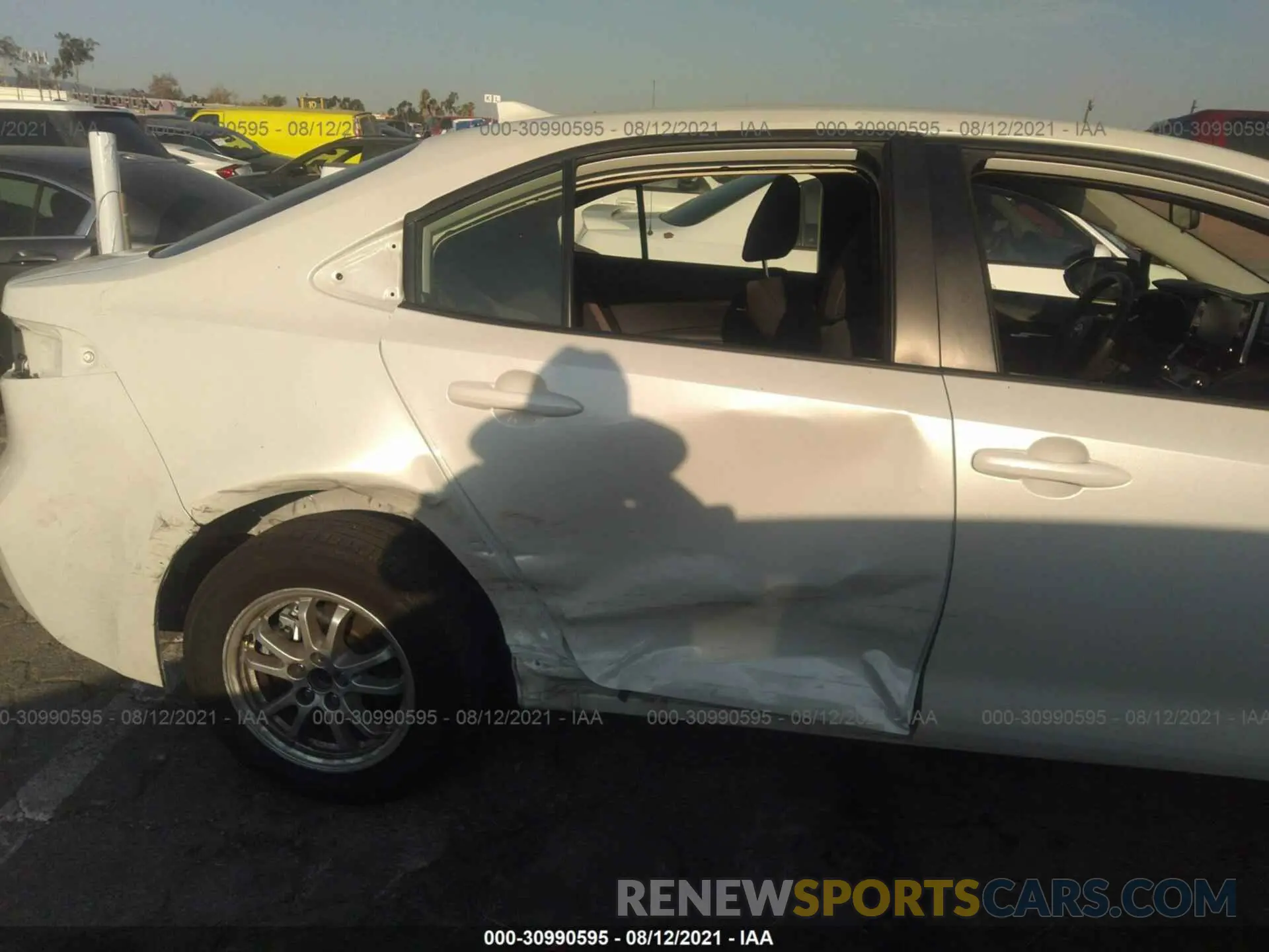 6 fotografías del automóvil dañado JTDEAMDE6MJ000519 TOYOTA COROLLA 2021