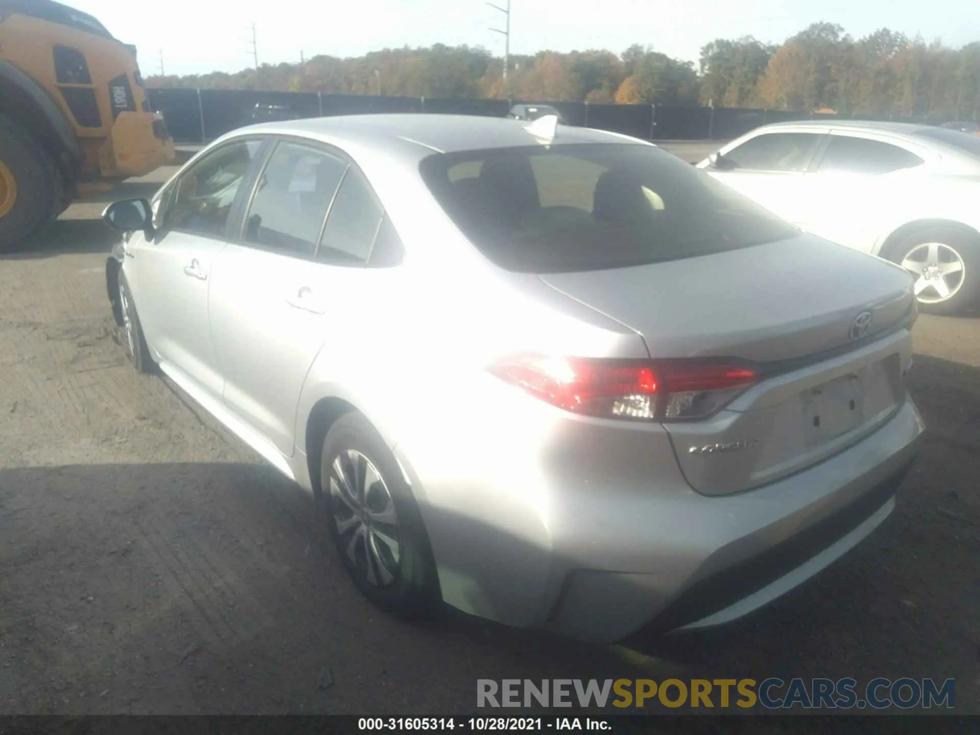3 fotografías del automóvil dañado JTDEAMDE6MJ001170 TOYOTA COROLLA 2021