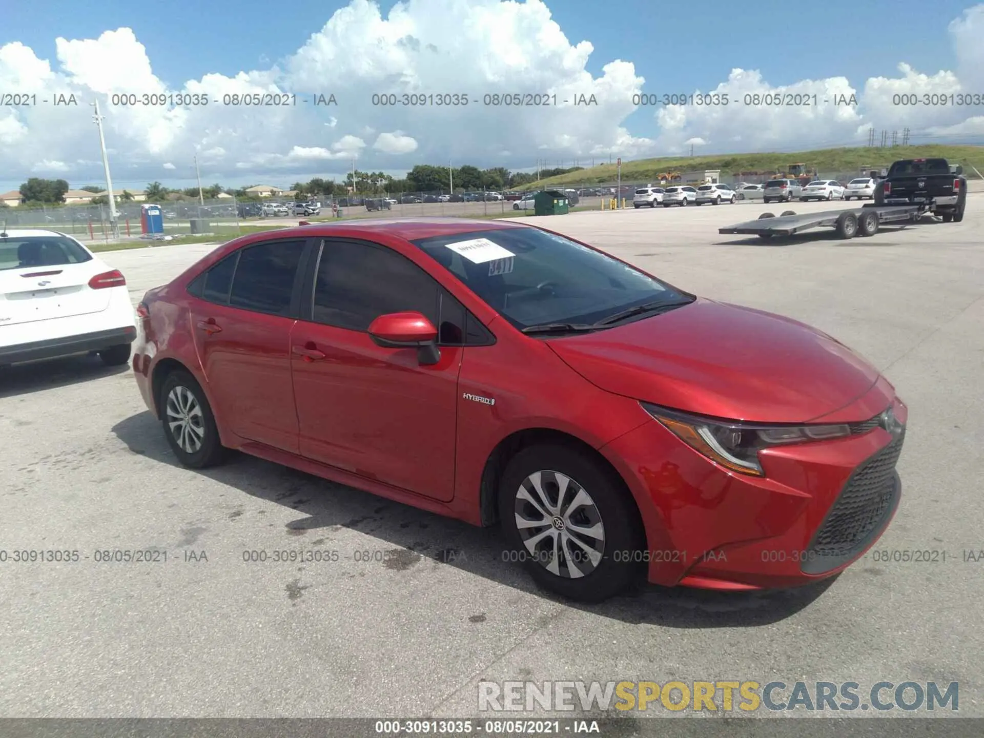 1 fotografías del automóvil dañado JTDEAMDE6MJ009172 TOYOTA COROLLA 2021