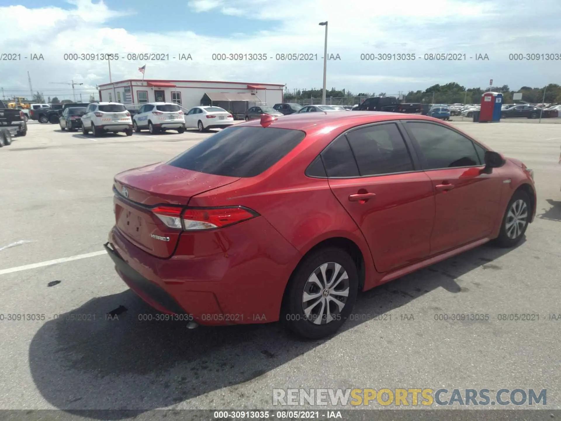 4 fotografías del automóvil dañado JTDEAMDE6MJ009172 TOYOTA COROLLA 2021