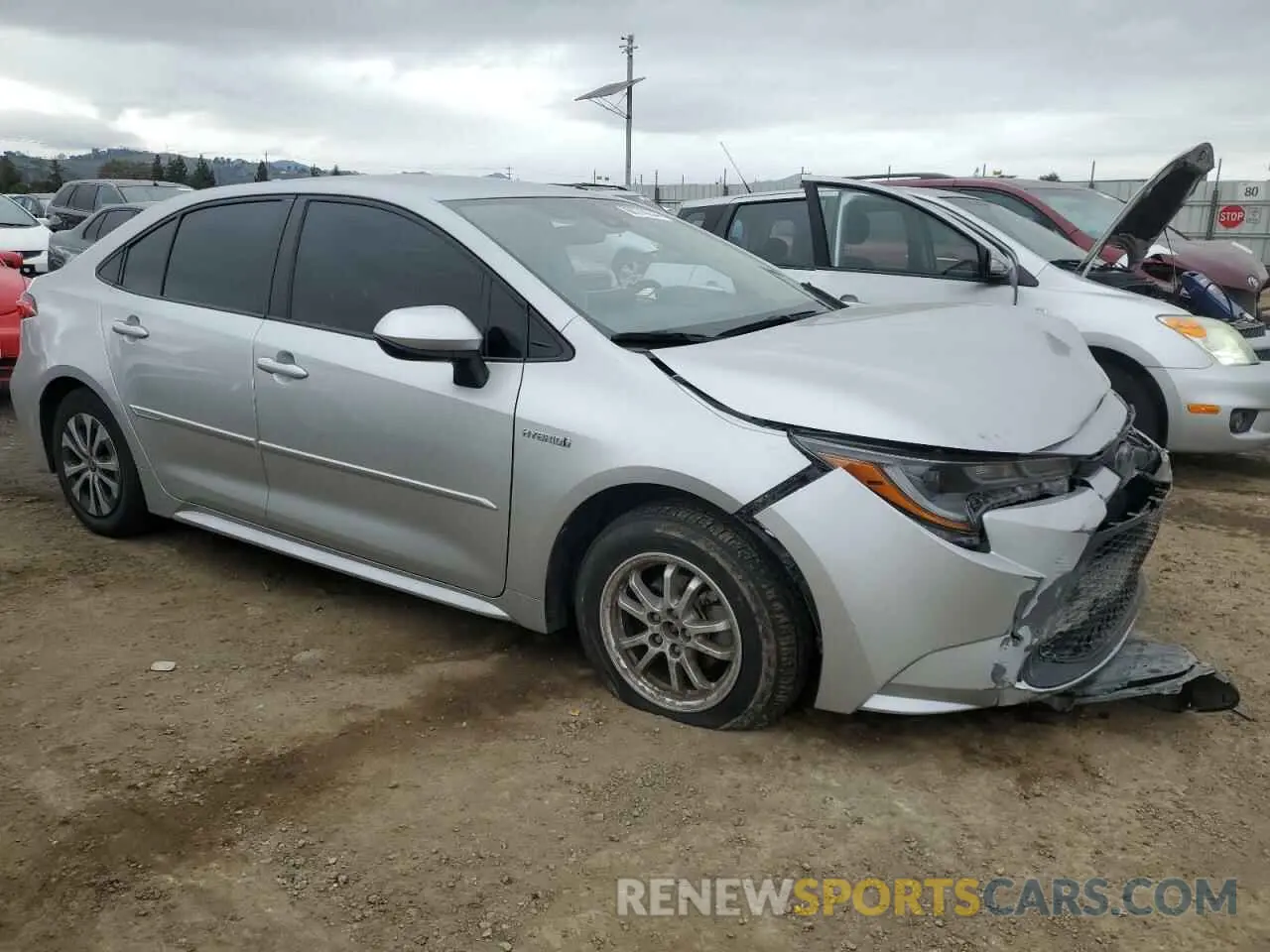 4 fotografías del automóvil dañado JTDEAMDE6MJ019362 TOYOTA COROLLA 2021